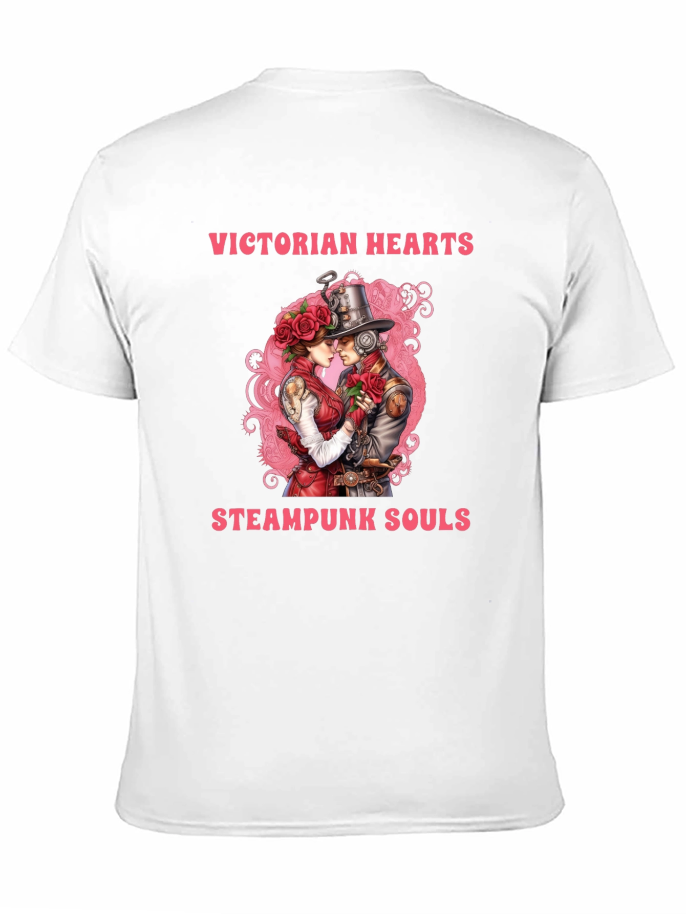 Victorian Hearts Steampunk Souls Black T-Shirt
