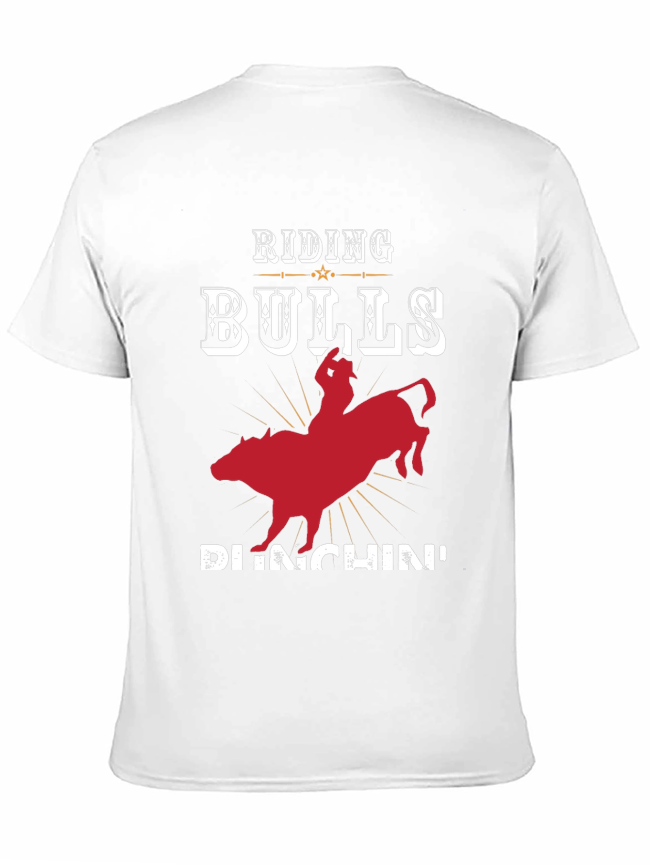 Riding Bulls Punchin Graphic T-Shirt