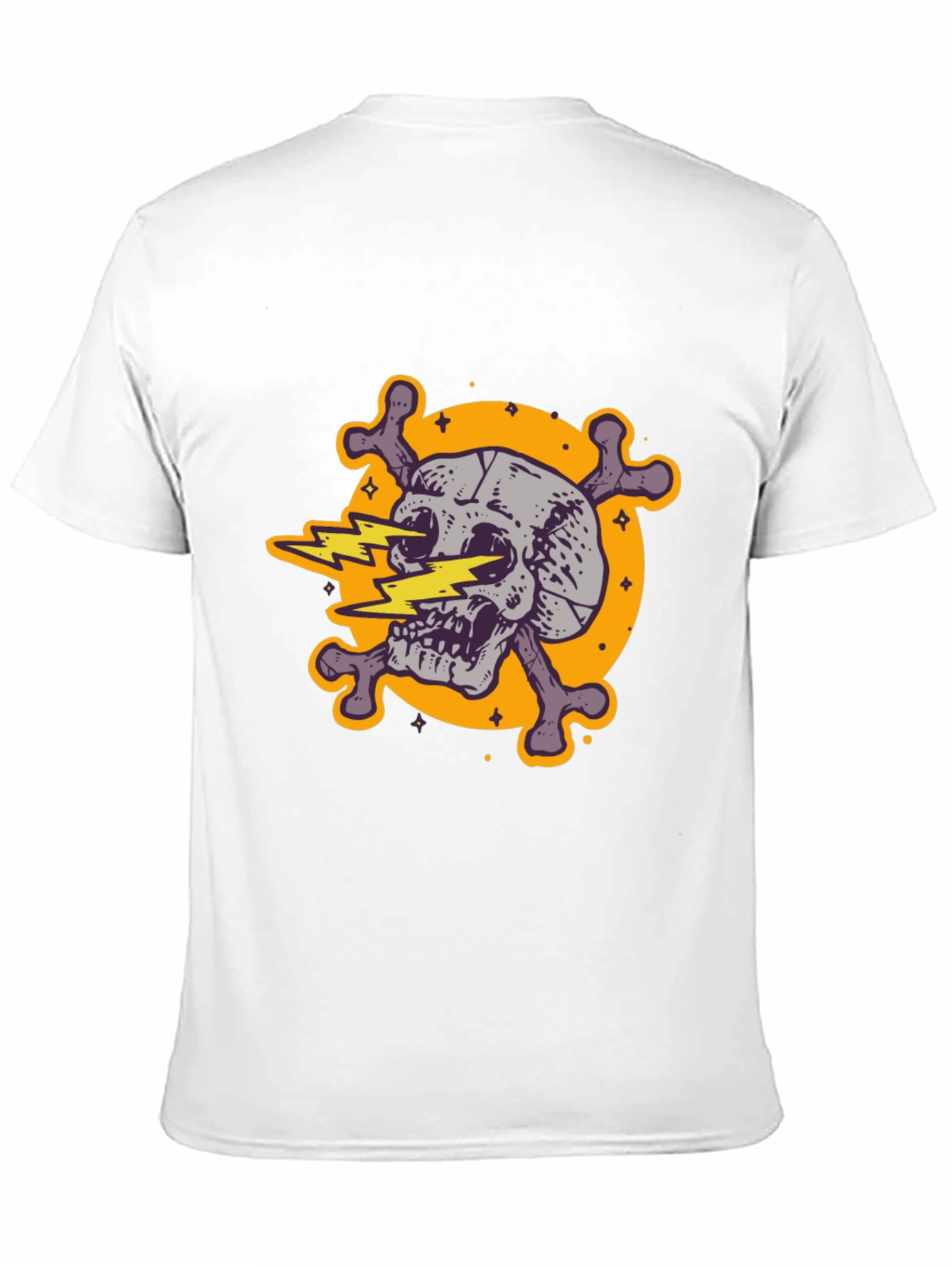 Skull & Crossbones Graphic Tee - Electric Design