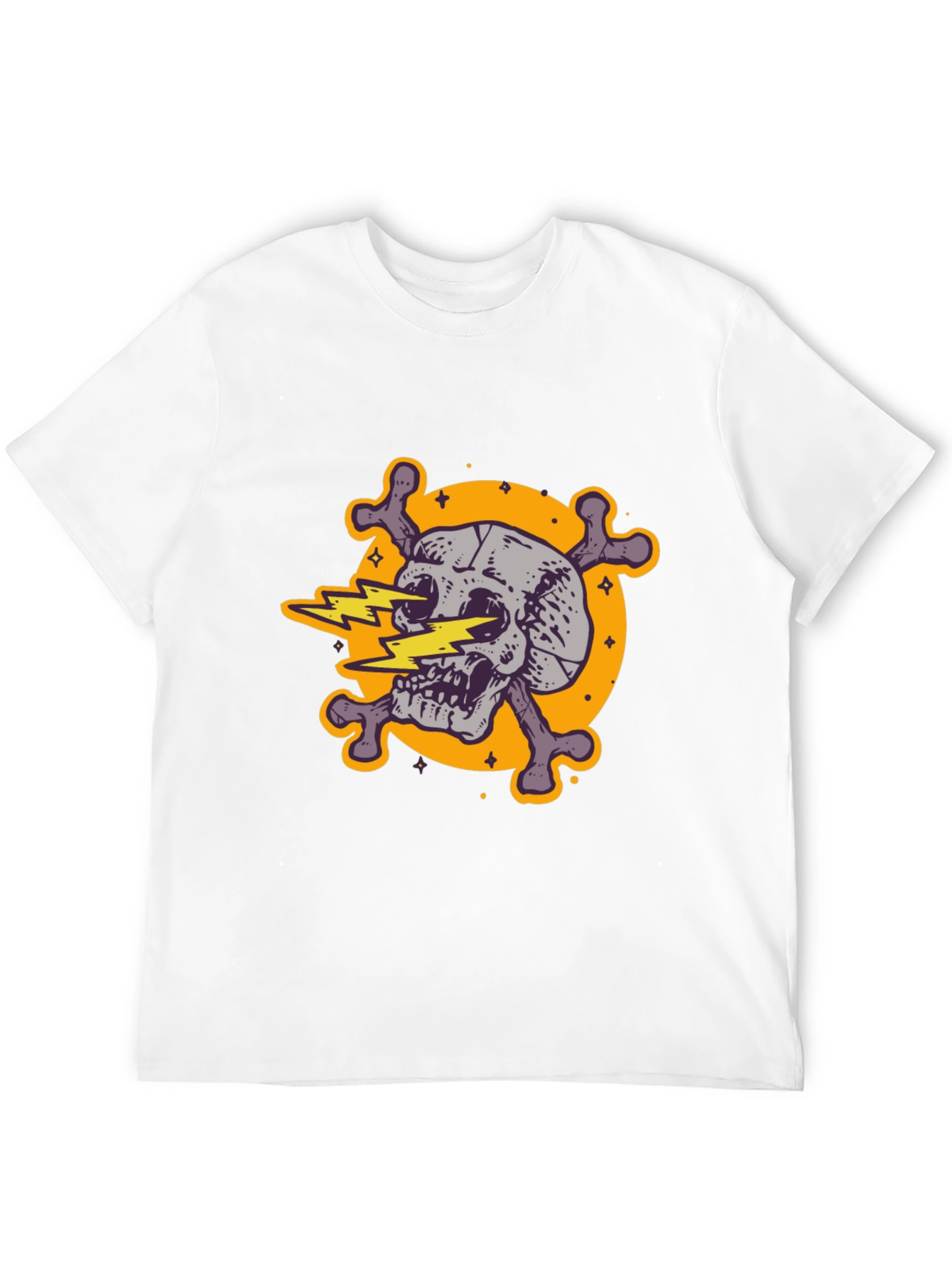Skull & Crossbones Graphic Tee - Electric Design