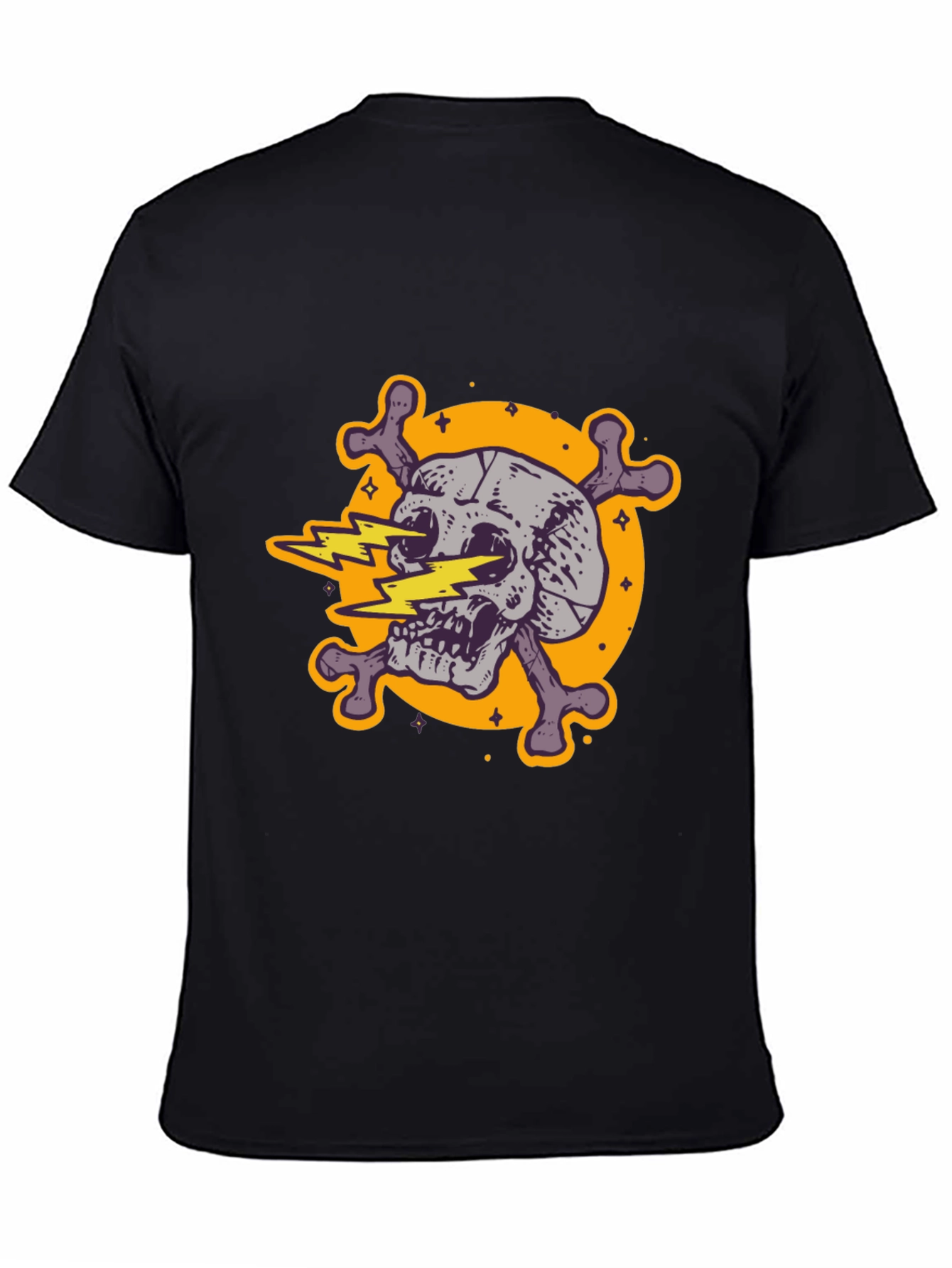 Skull & Crossbones Graphic Tee - Electric Design