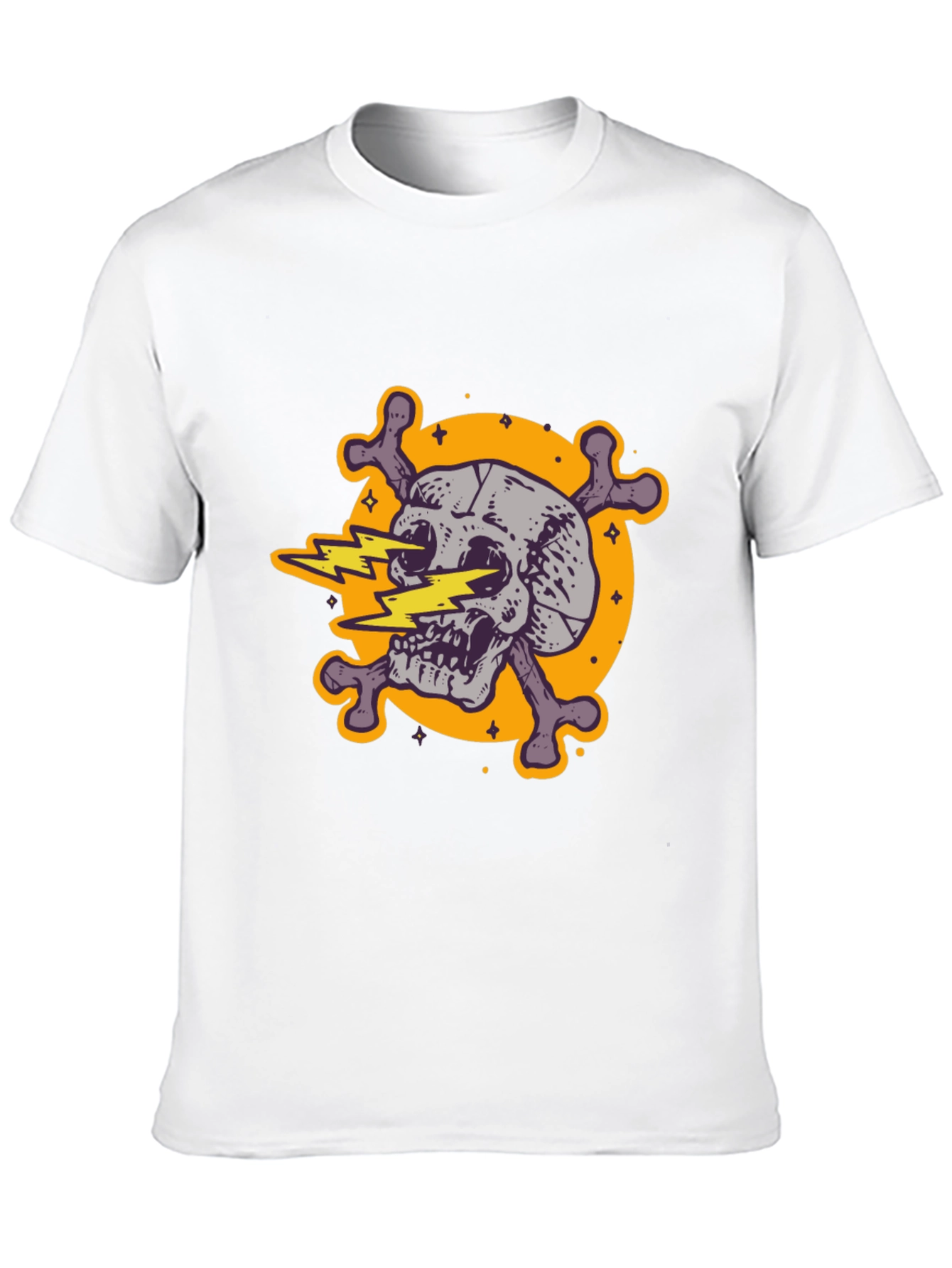 Skull & Crossbones Graphic Tee - Electric Design
