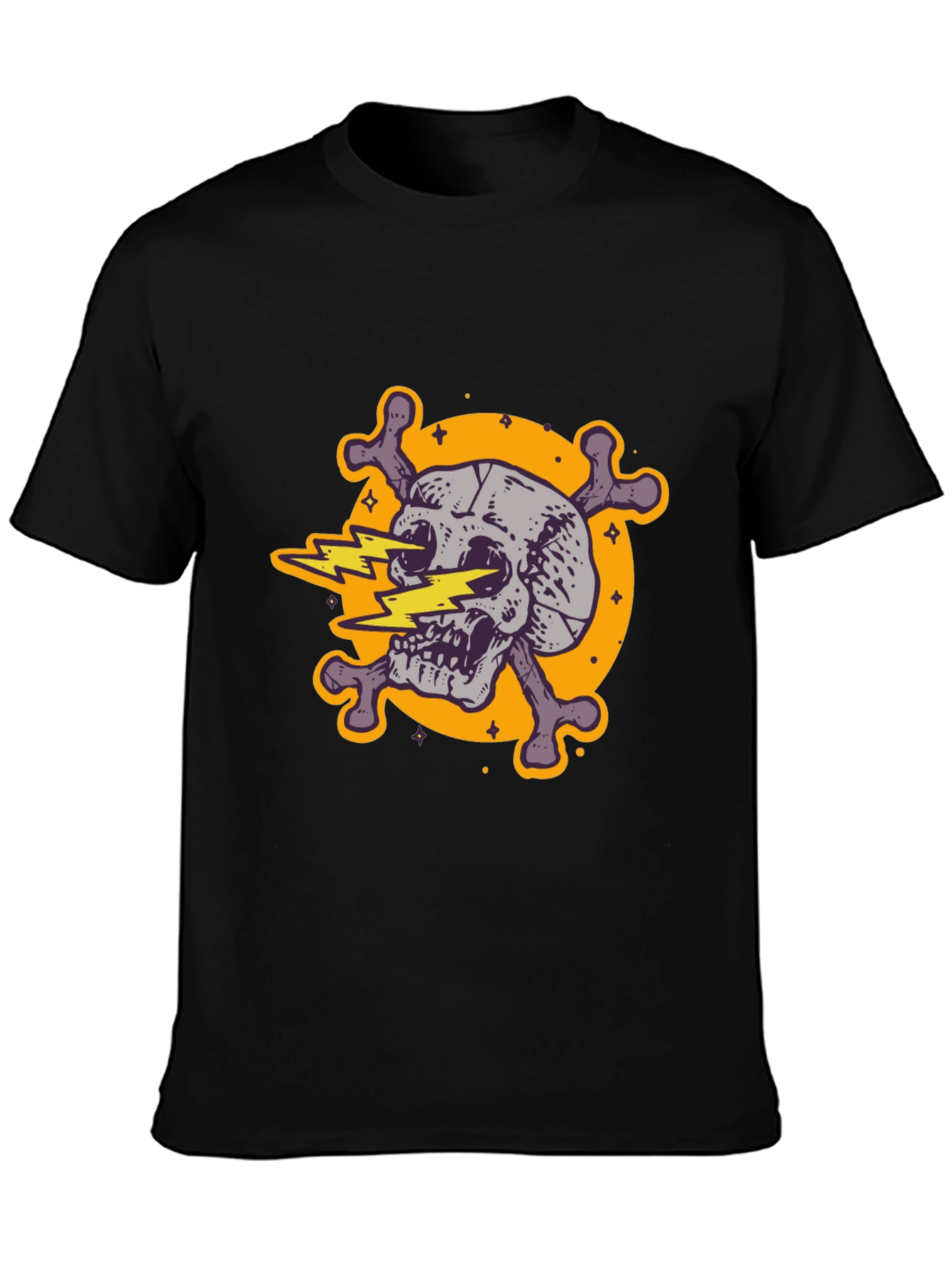 Skull & Crossbones Graphic Tee - Electric Design