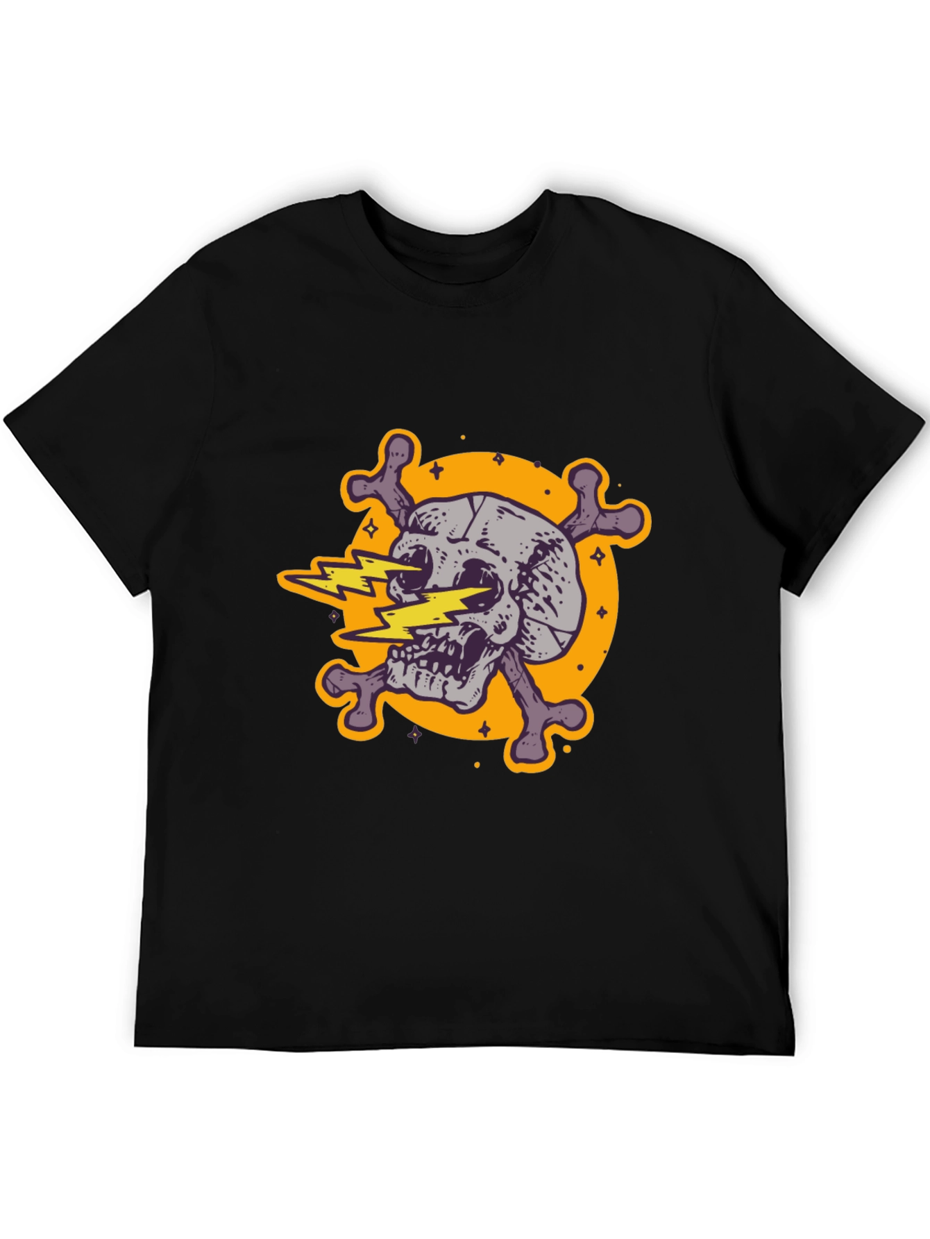 Skull & Crossbones Graphic Tee - Electric Design