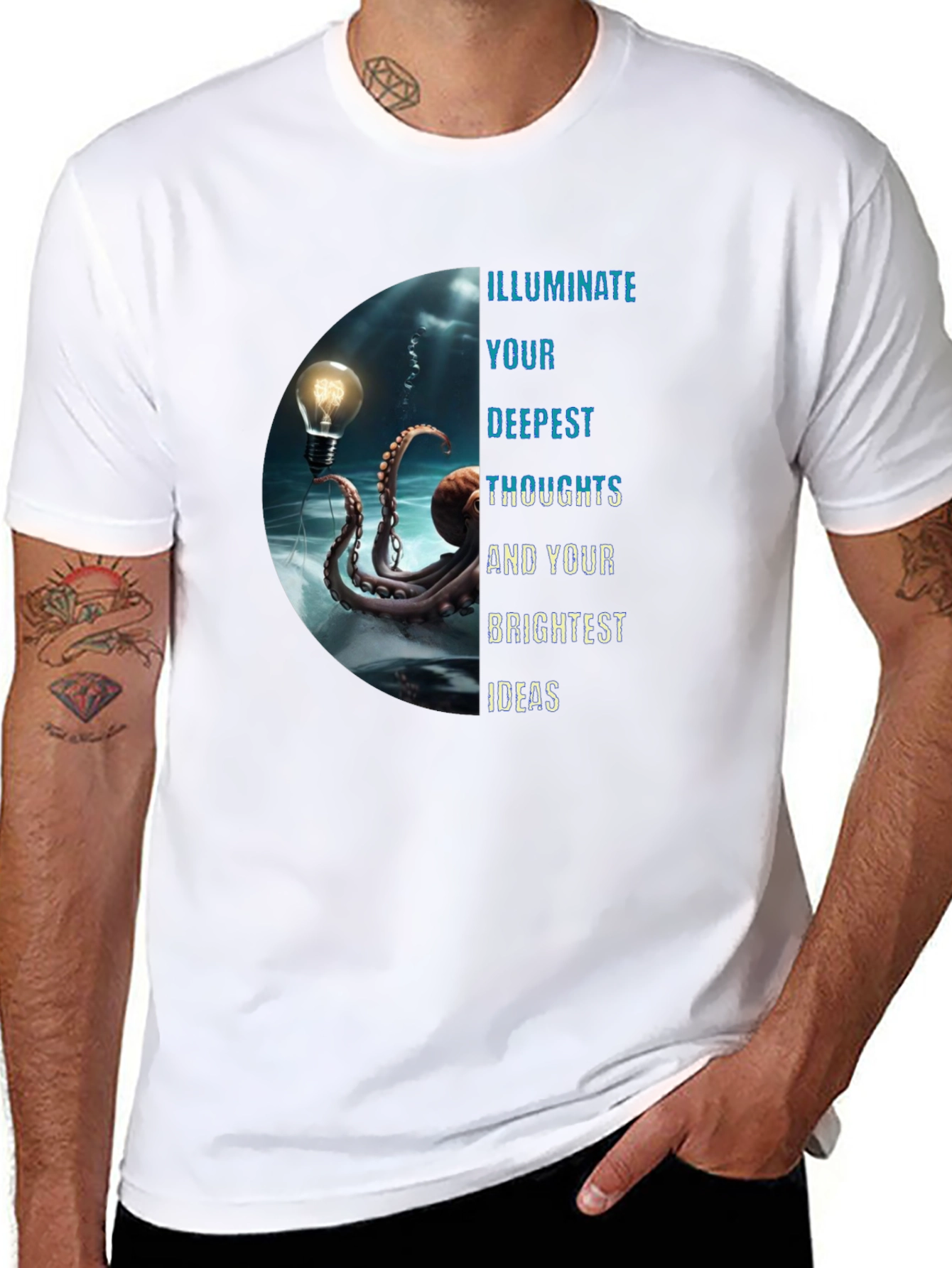 Illuminate Ideas Tee - Octopus Lightbulb Design