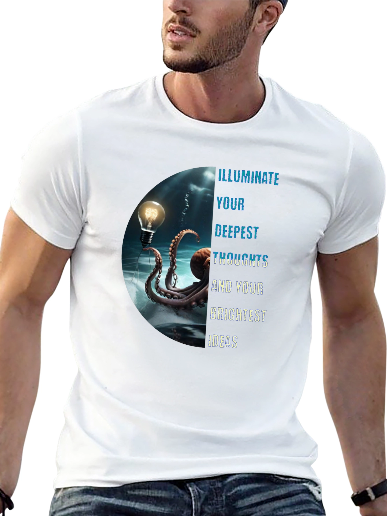 Illuminate Ideas Tee - Octopus Lightbulb Design