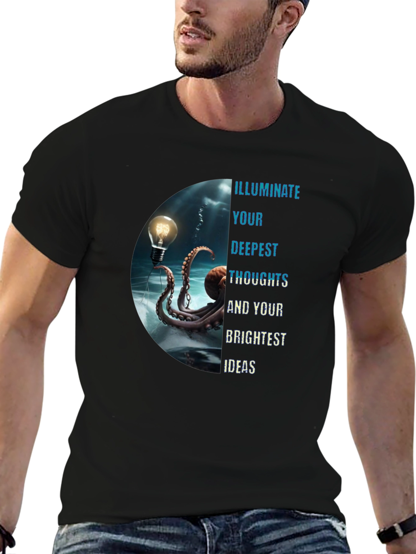 Illuminate Ideas Tee - Octopus Lightbulb Design