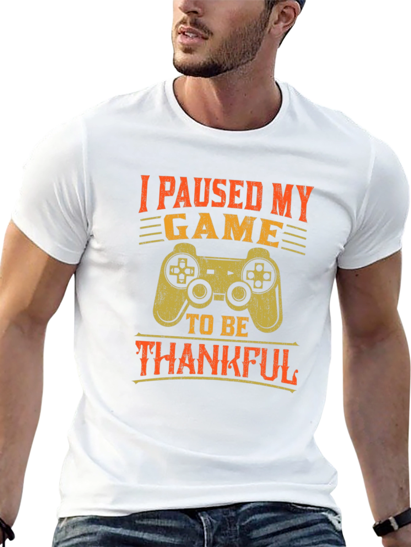 Gamer Thanksgiving T-Shirt - I Paused My Game