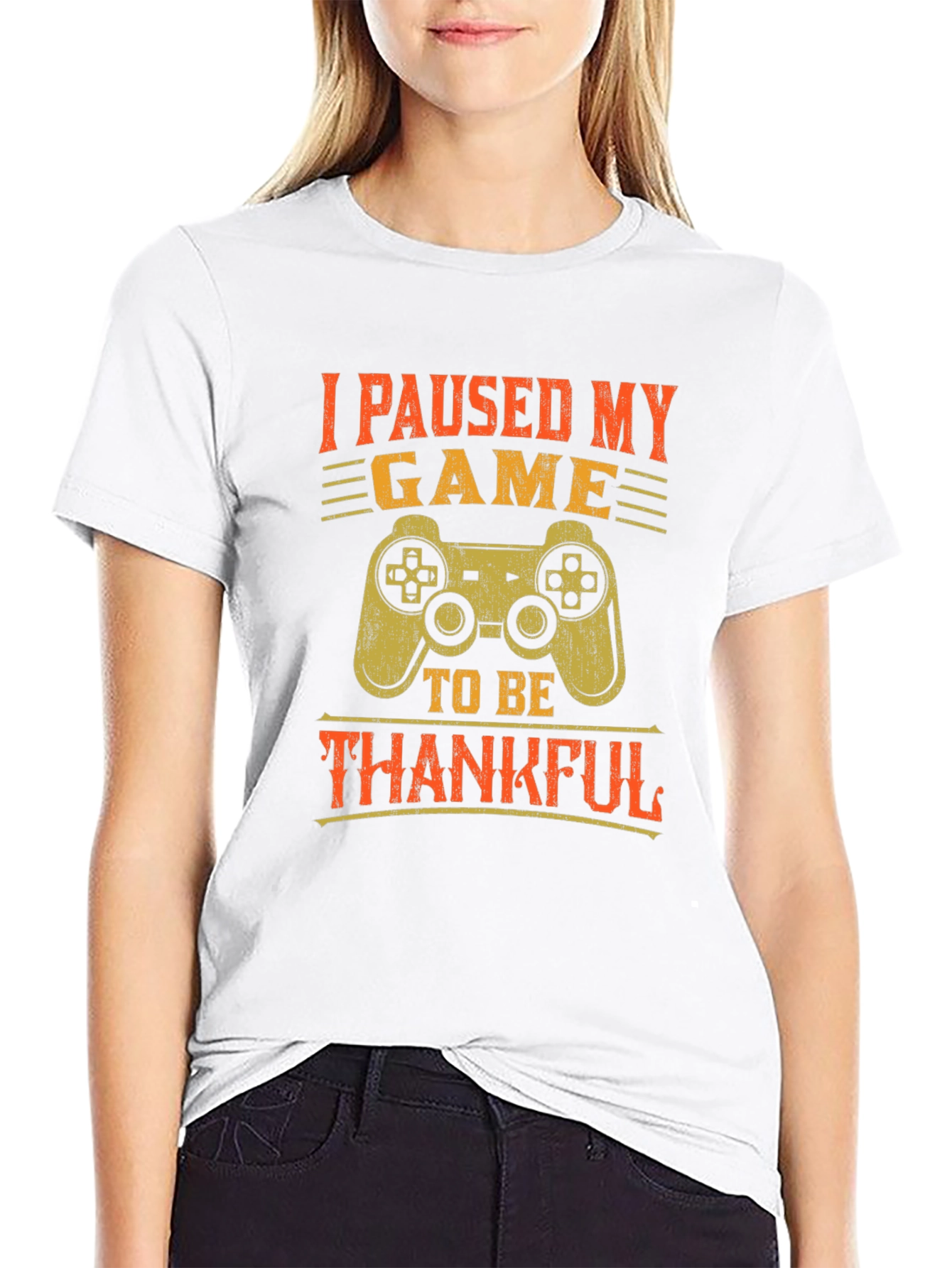 Gamer Thanksgiving T-Shirt - I Paused My Game