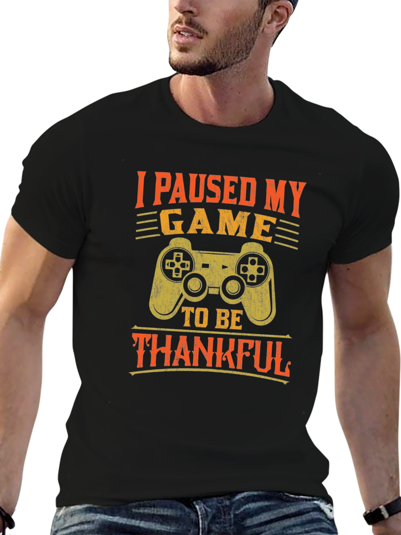 Gamer Thanksgiving T-Shirt - I Paused My Game