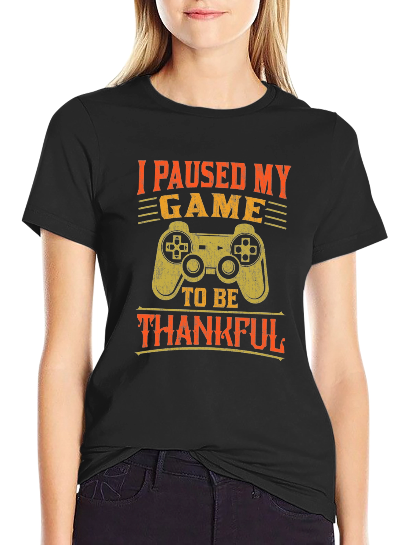 Gamer Thanksgiving T-Shirt - I Paused My Game