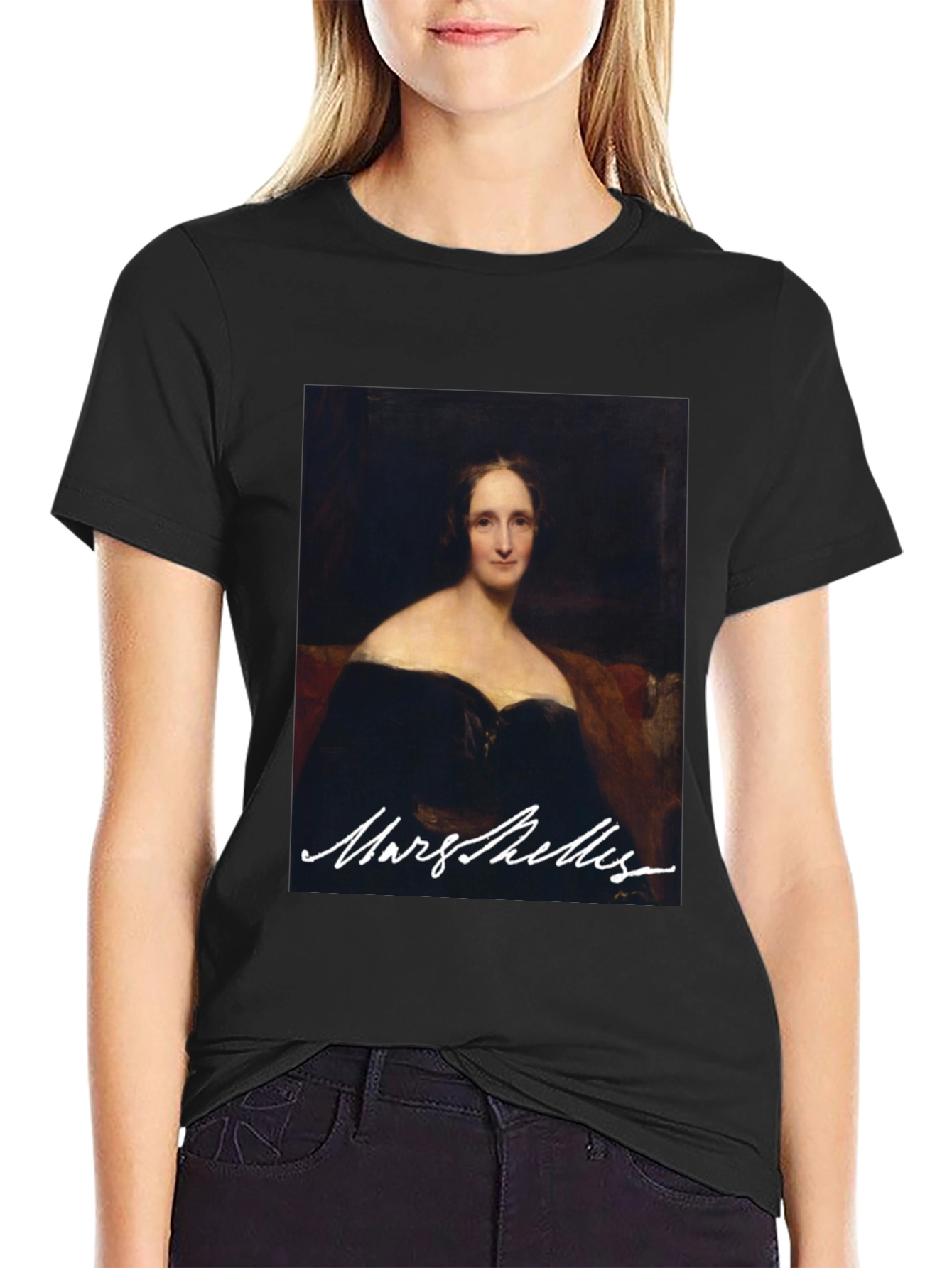 Mary Shelley Portrait Graphic Tee - Literary Fashion