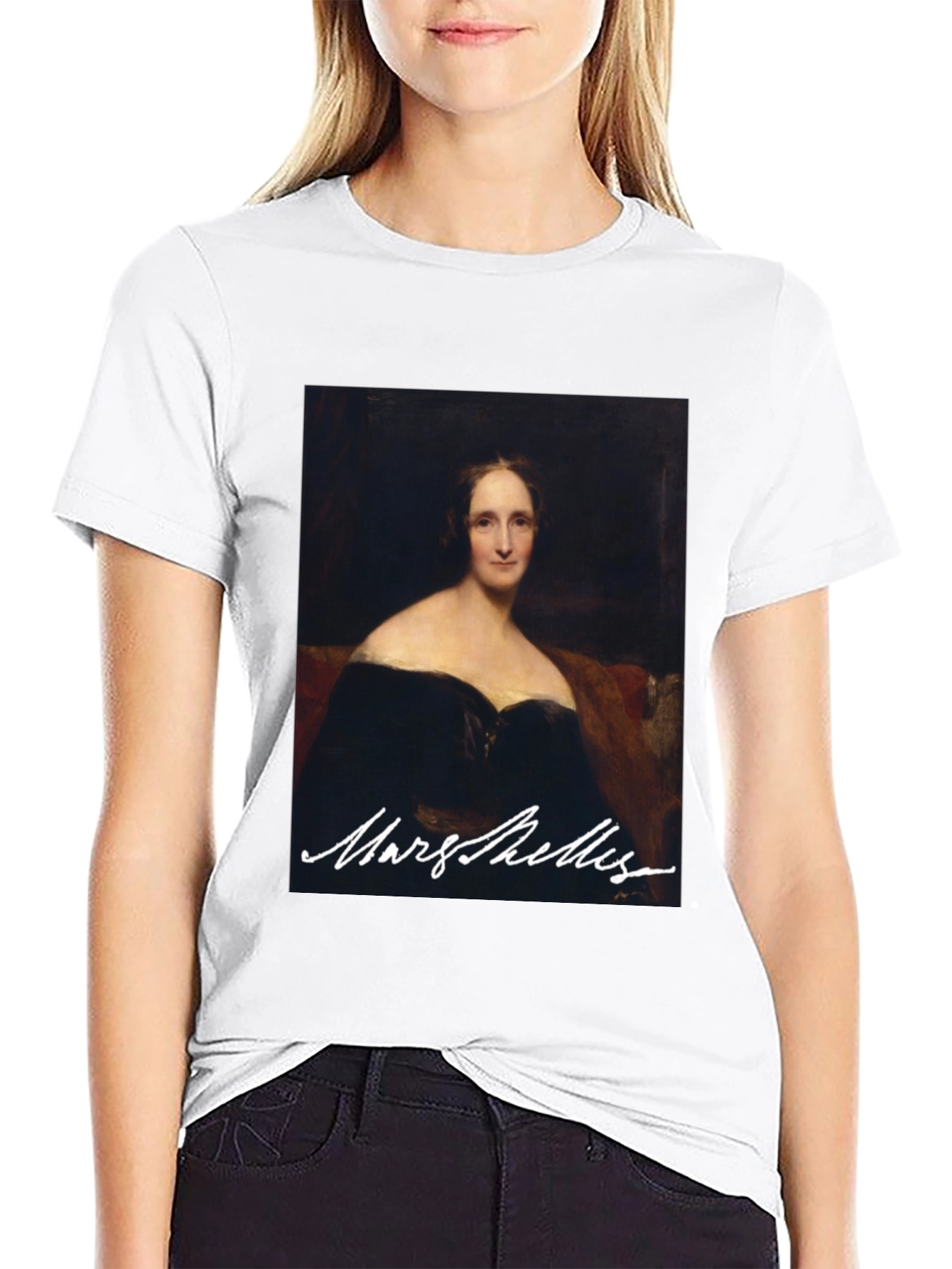 Mary Shelley Portrait Graphic Tee - Literary Fashion