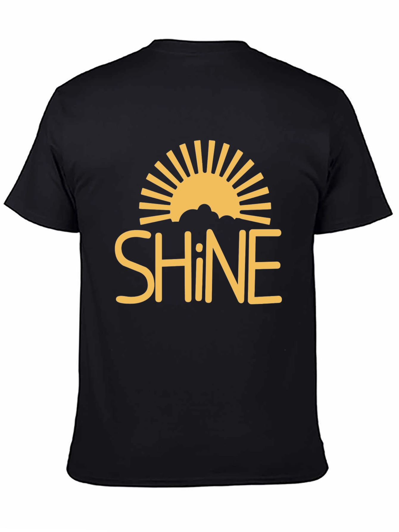 Sunshine Shine Graphic Tee - Black Cotton T-Shirt