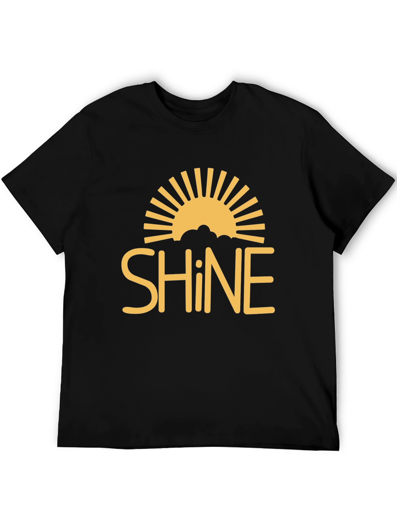 Sunshine Shine Graphic Tee - Black Cotton T-Shirt