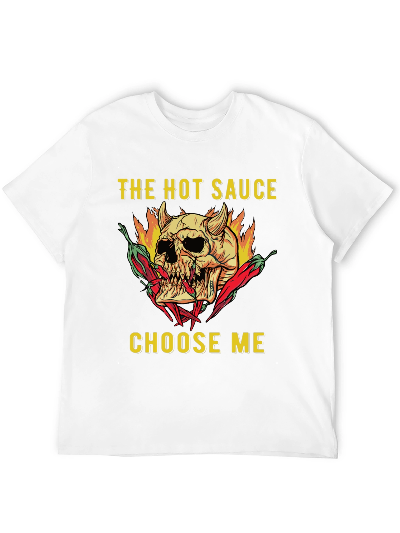 The Hot Sauce Choose Me Skull Graphic T-Shirt