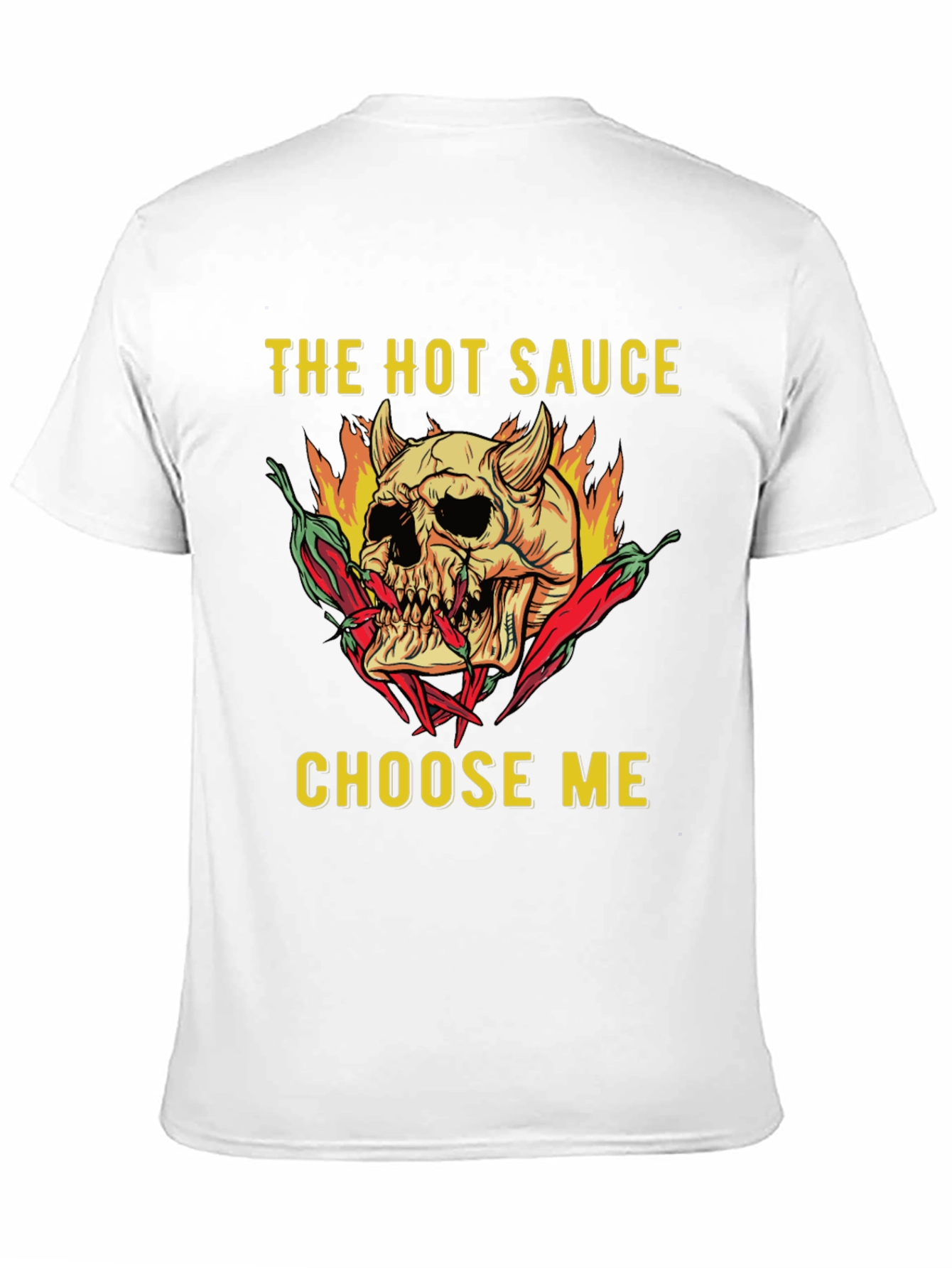 The Hot Sauce Choose Me Skull Graphic T-Shirt