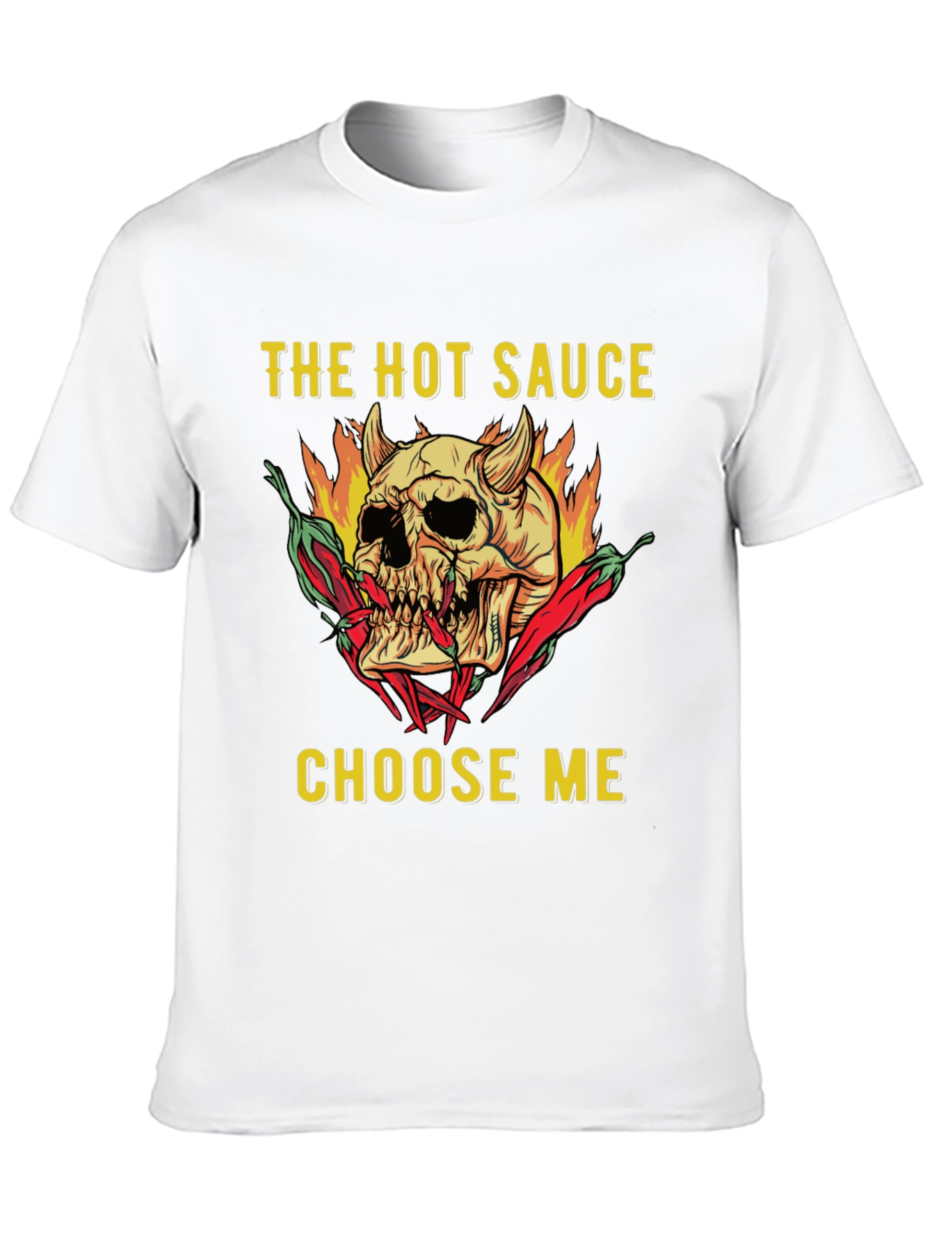 The Hot Sauce Choose Me Skull Graphic T-Shirt