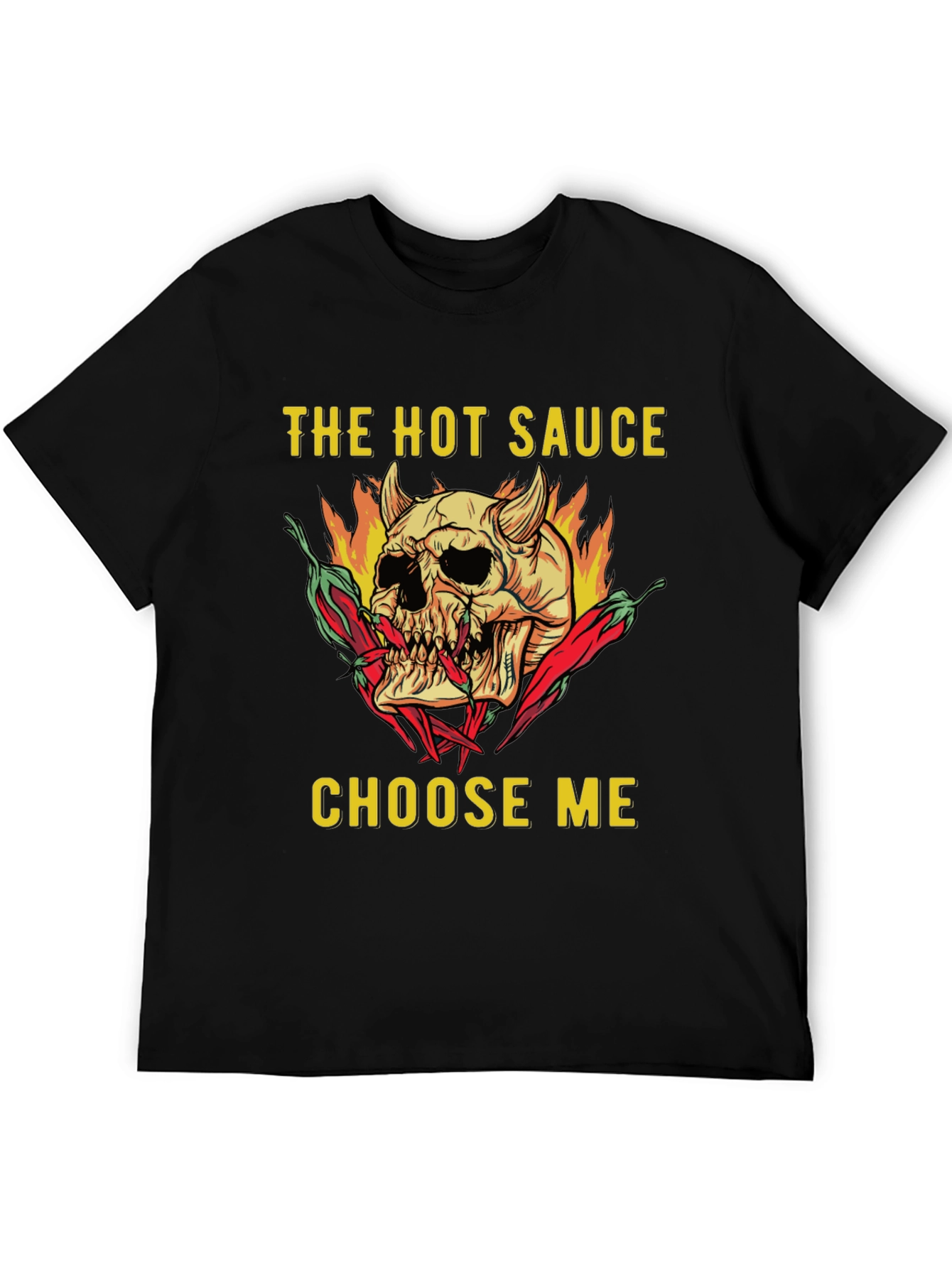 The Hot Sauce Choose Me Skull Graphic T-Shirt