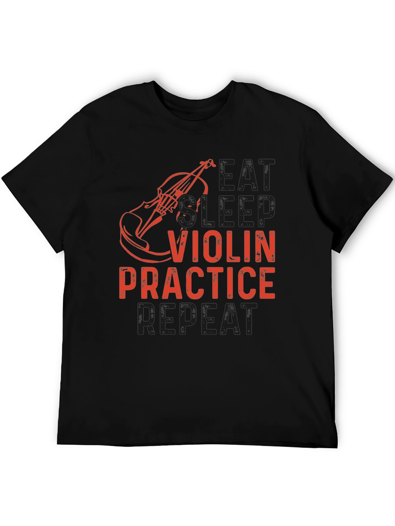 Eat Sleep Violin Practice Repeat Black T-Shirt