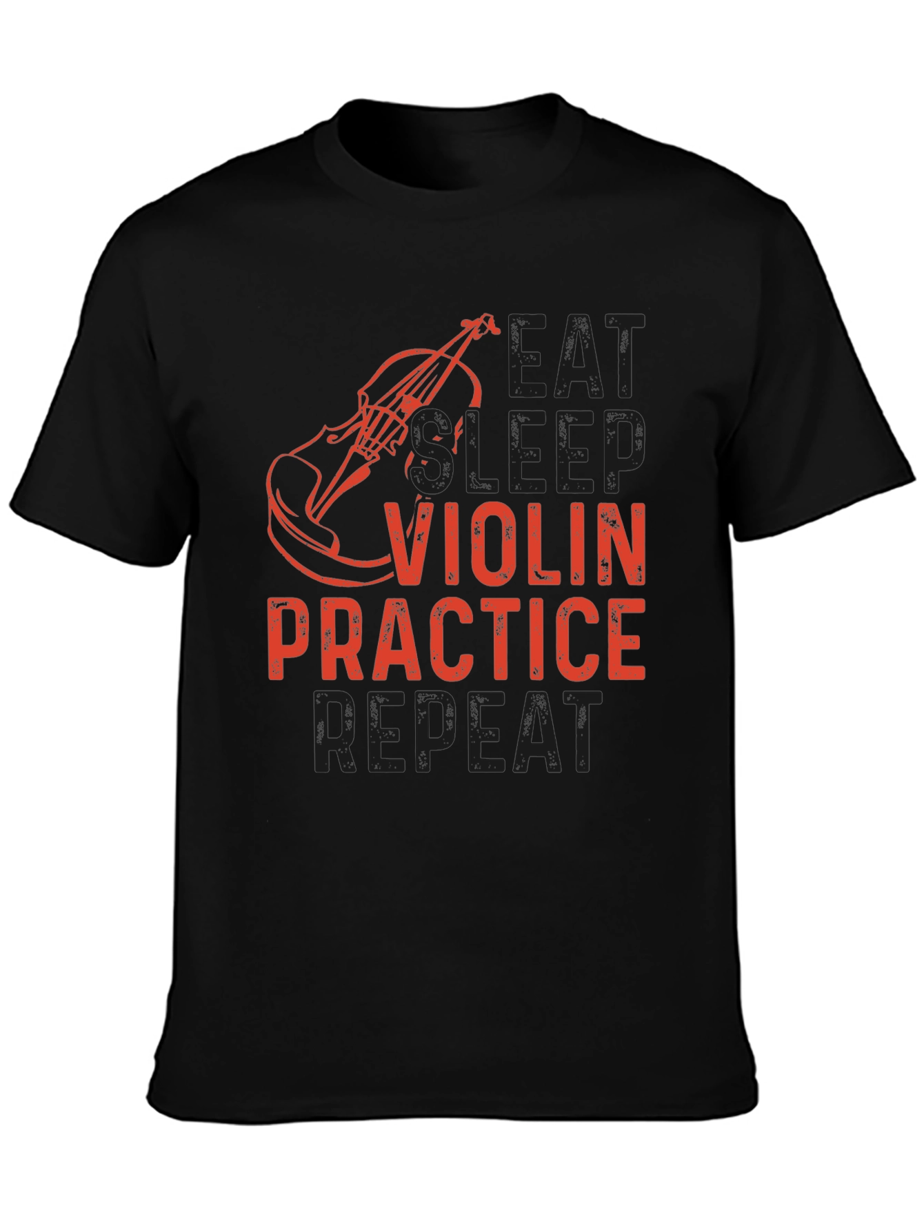 Eat Sleep Violin Practice Repeat Black T-Shirt