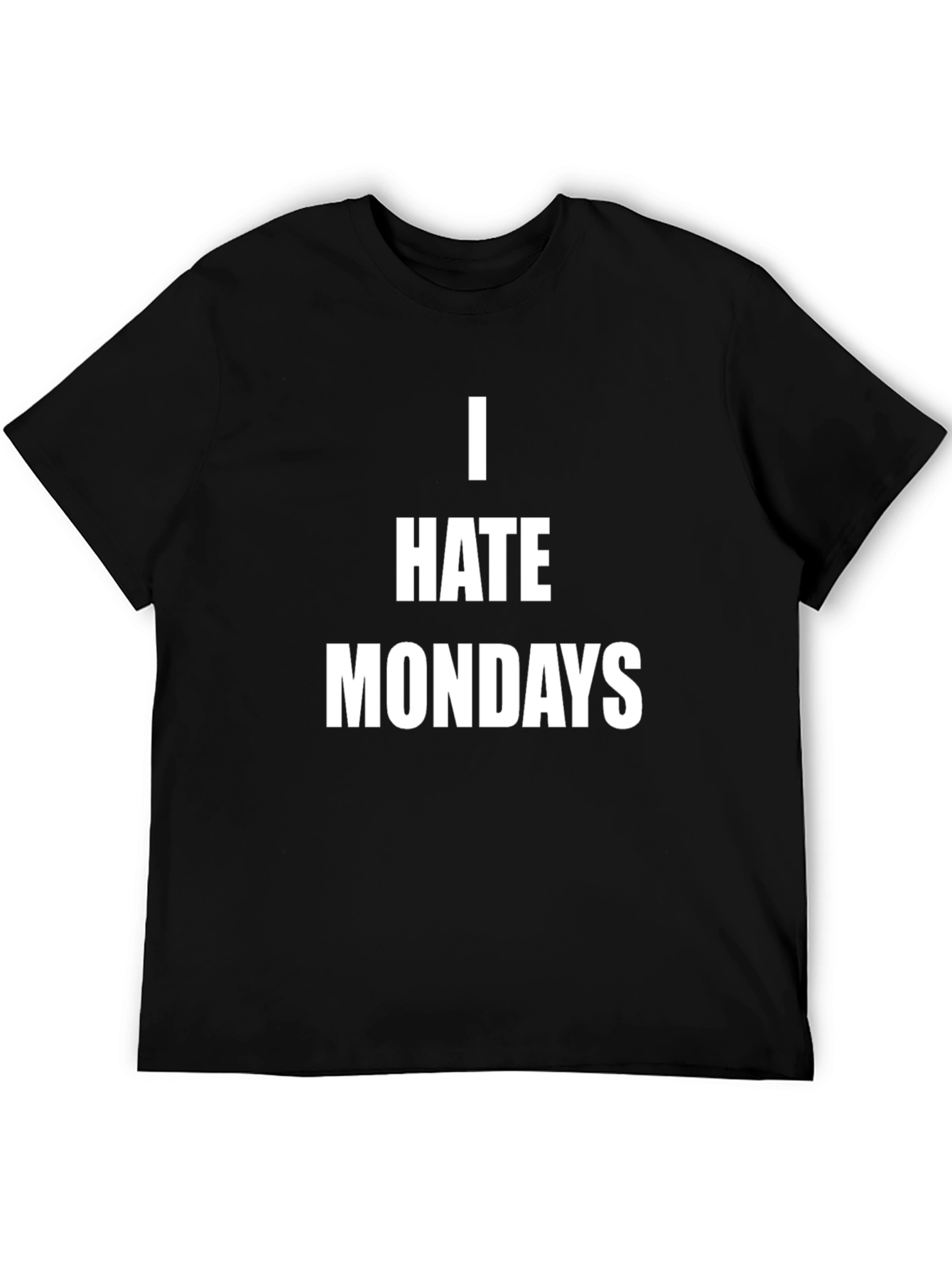 I Hate Mondays Graphic Tee - Casual Black T-Shirt