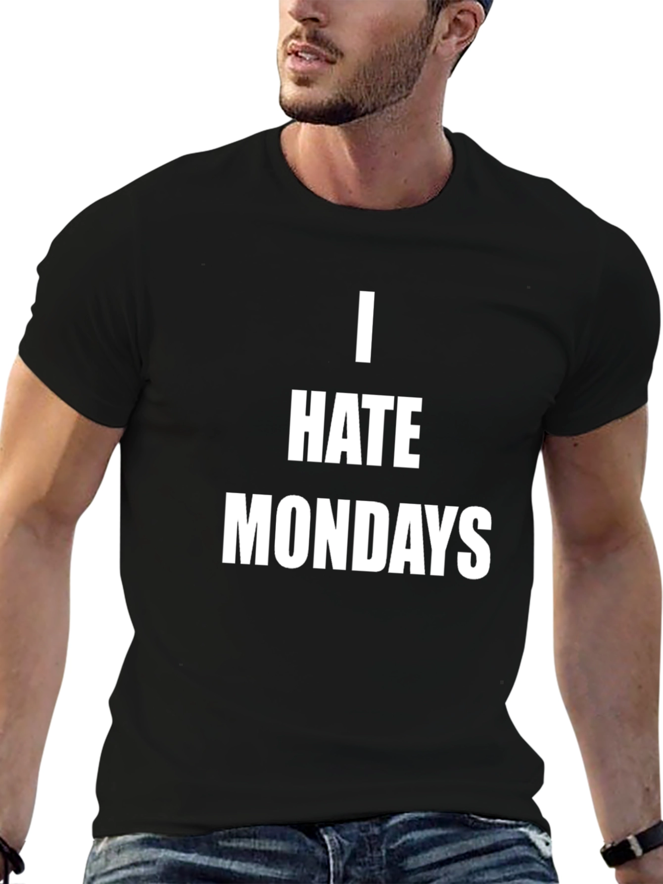I Hate Mondays Graphic Tee - Casual Black T-Shirt