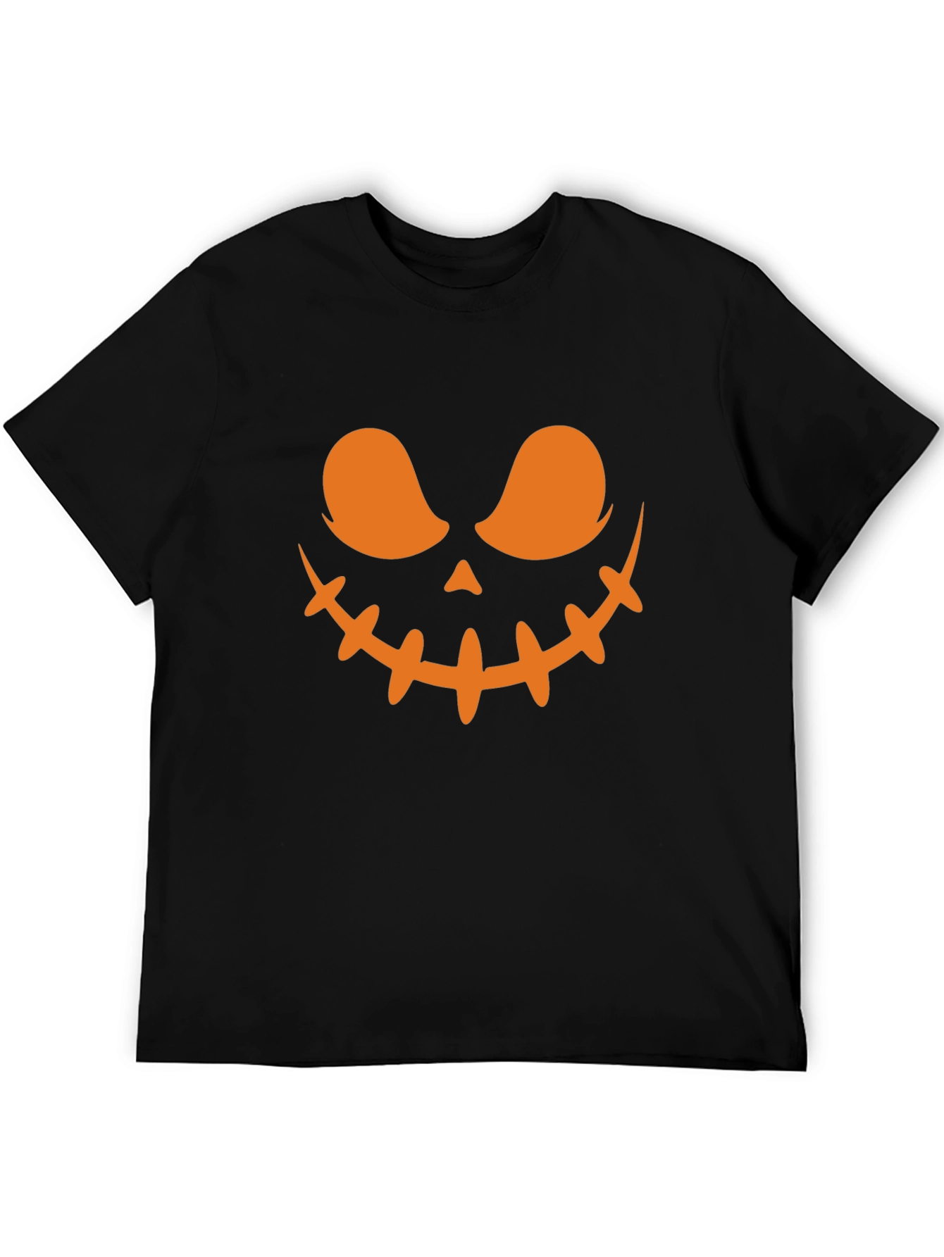 Spooky Halloween Face T-Shirt - Black