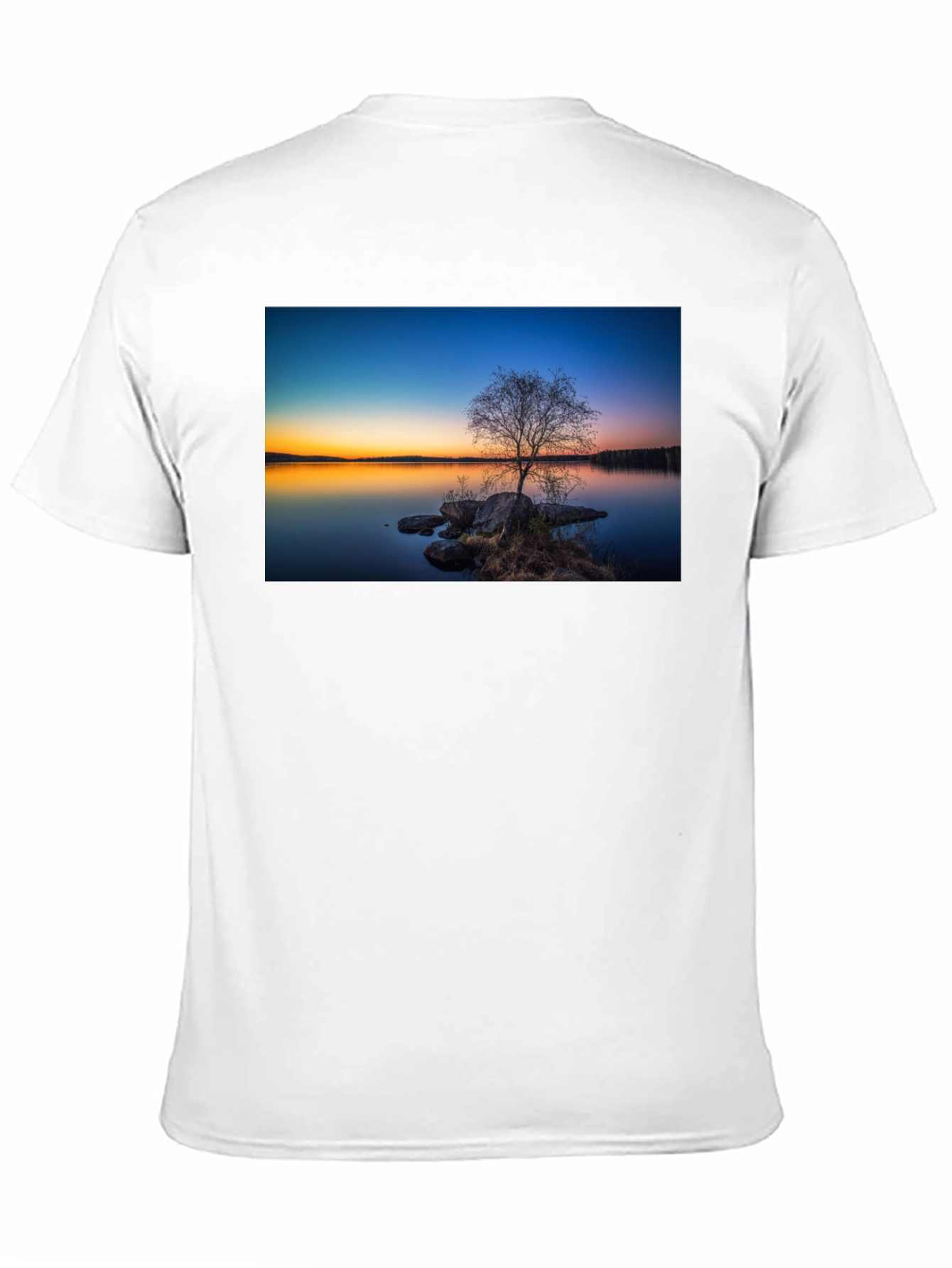 Nature Sunset Graphic Tee - Black
