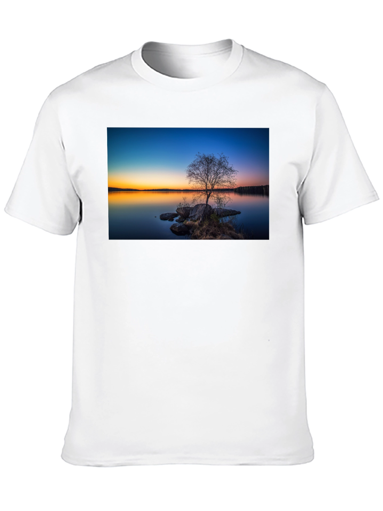 Nature Sunset Graphic Tee - Black