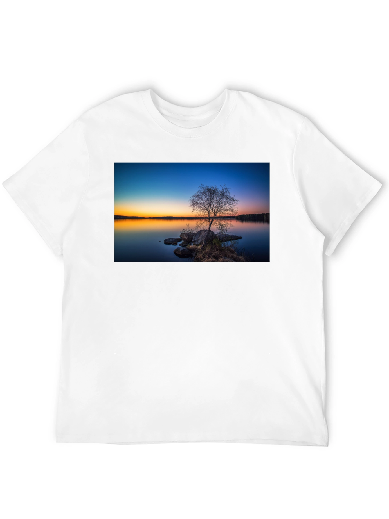 Nature Sunset Graphic Tee - Black
