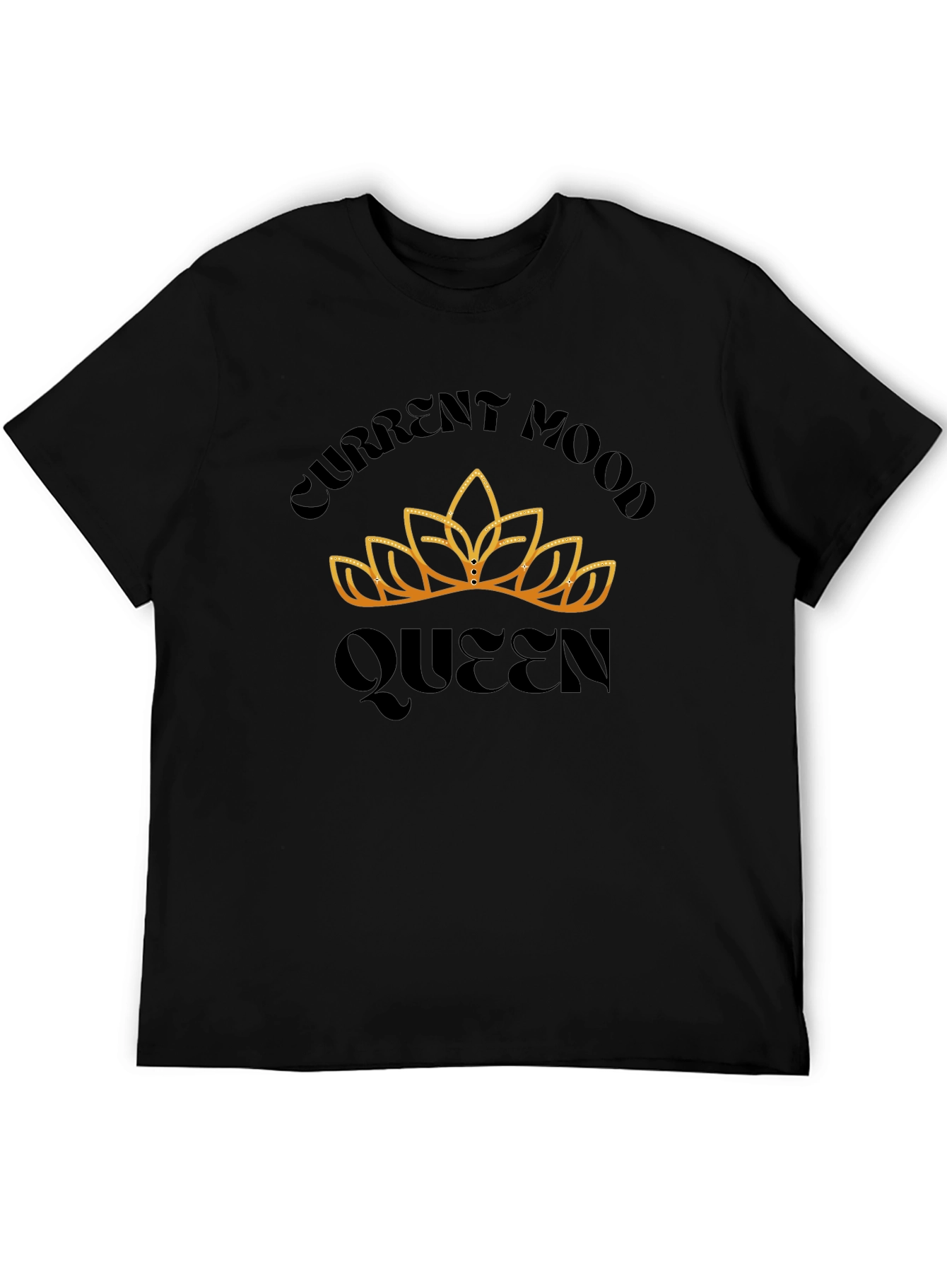 Current Mood Queen Graphic T-Shirt - Stylish Black Tee