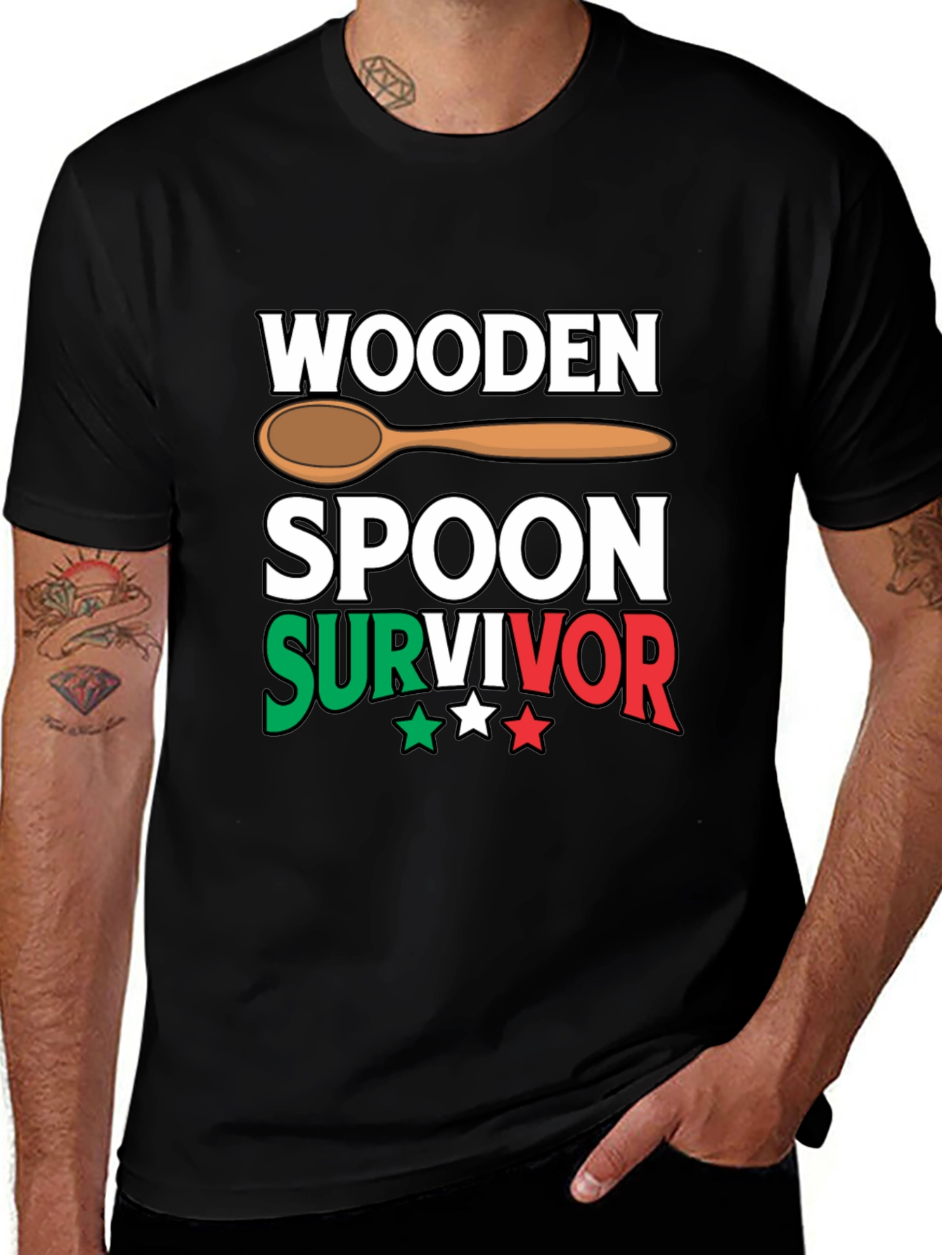 Wooden Spoon Survivor Novelty T-Shirt