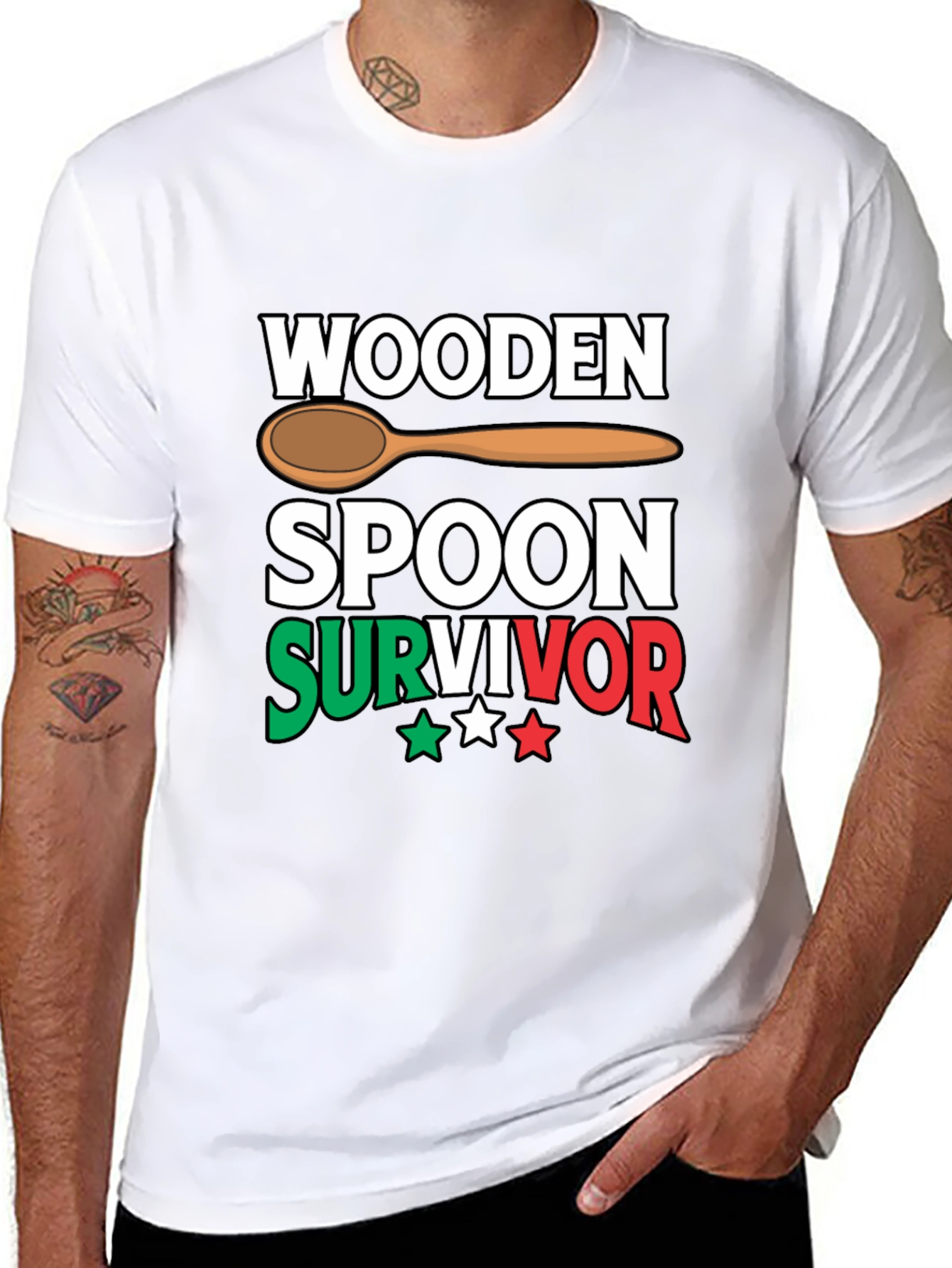 Wooden Spoon Survivor Novelty T-Shirt