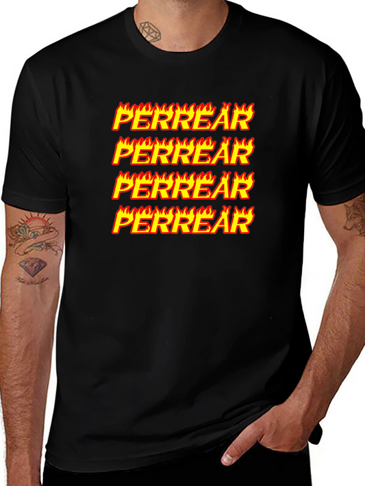 Perrear Flame Graphic T-Shirt - Unique Design