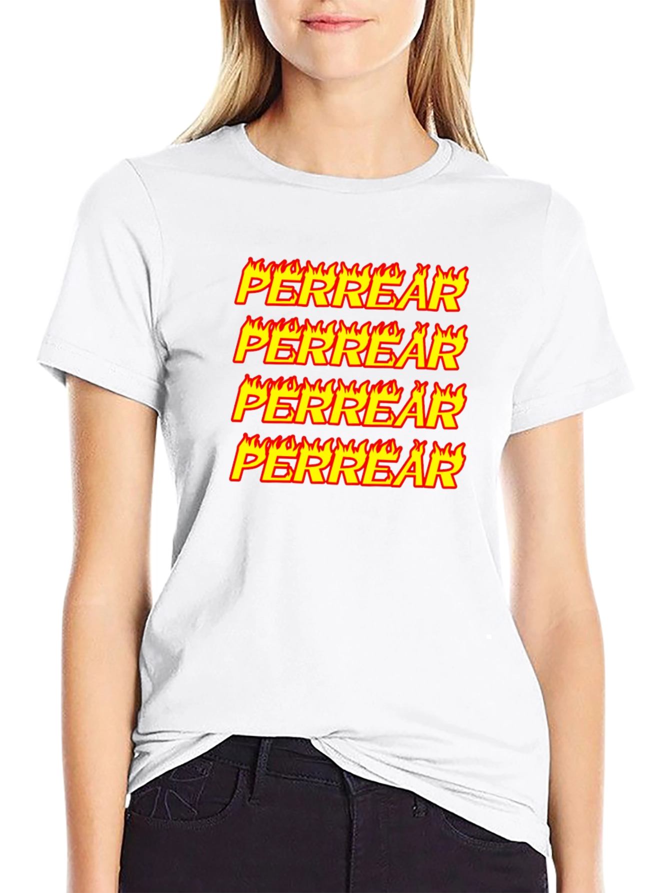 Perrear Flame Graphic T-Shirt - Unique Design
