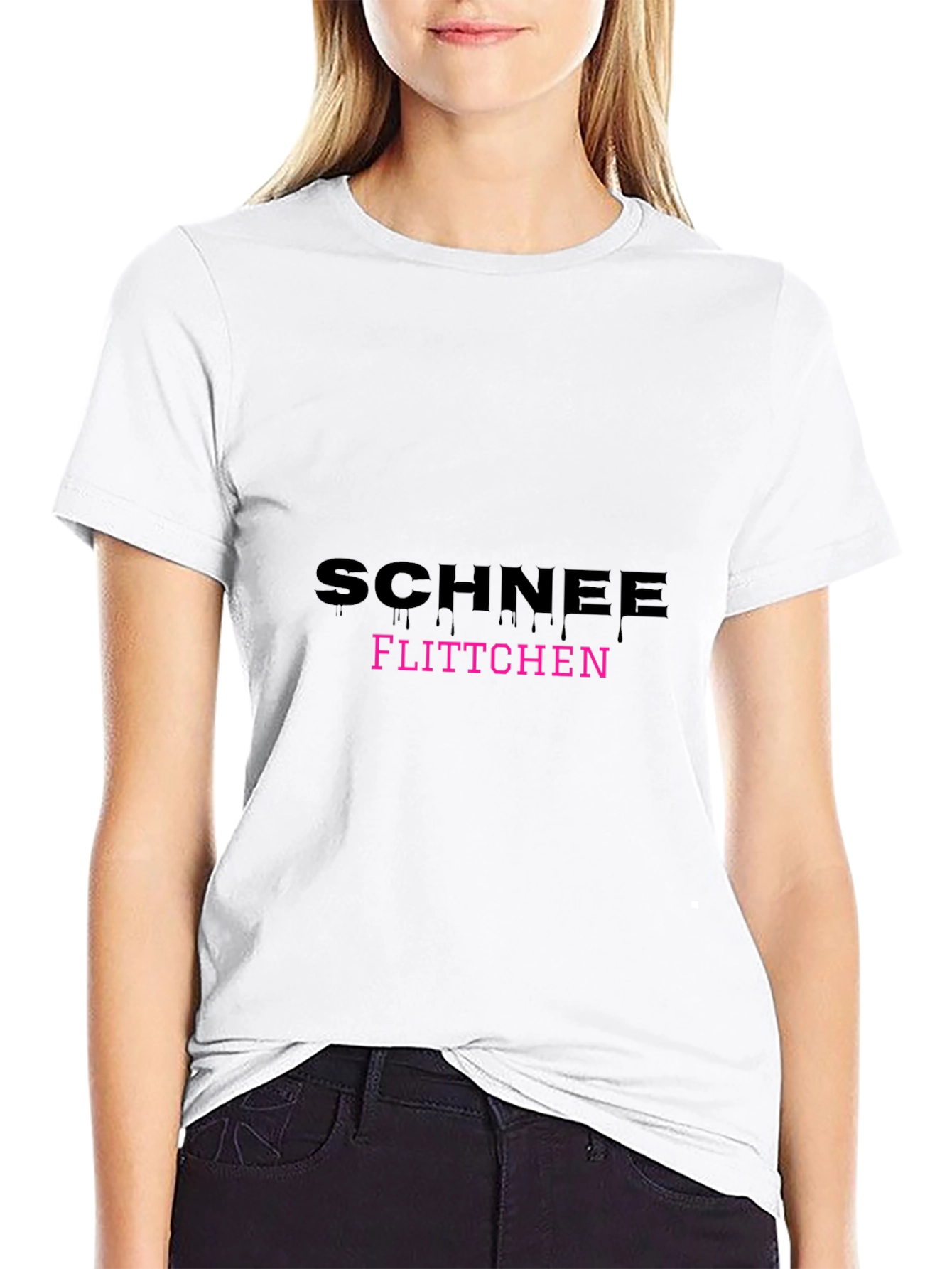 Schnee Flittchen Black T-Shirt