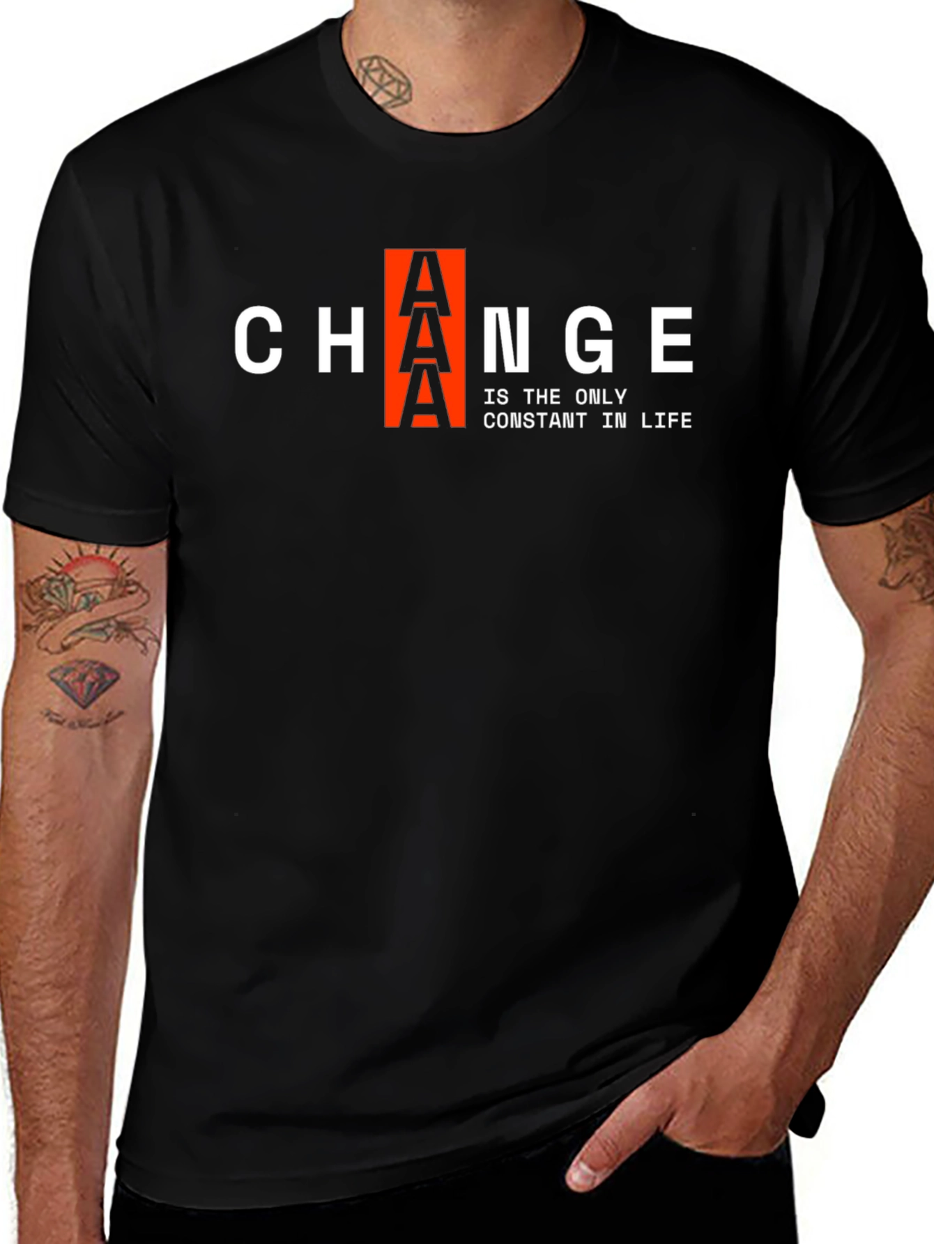 Change is Constant T-Shirt | Black Graphic Tee
