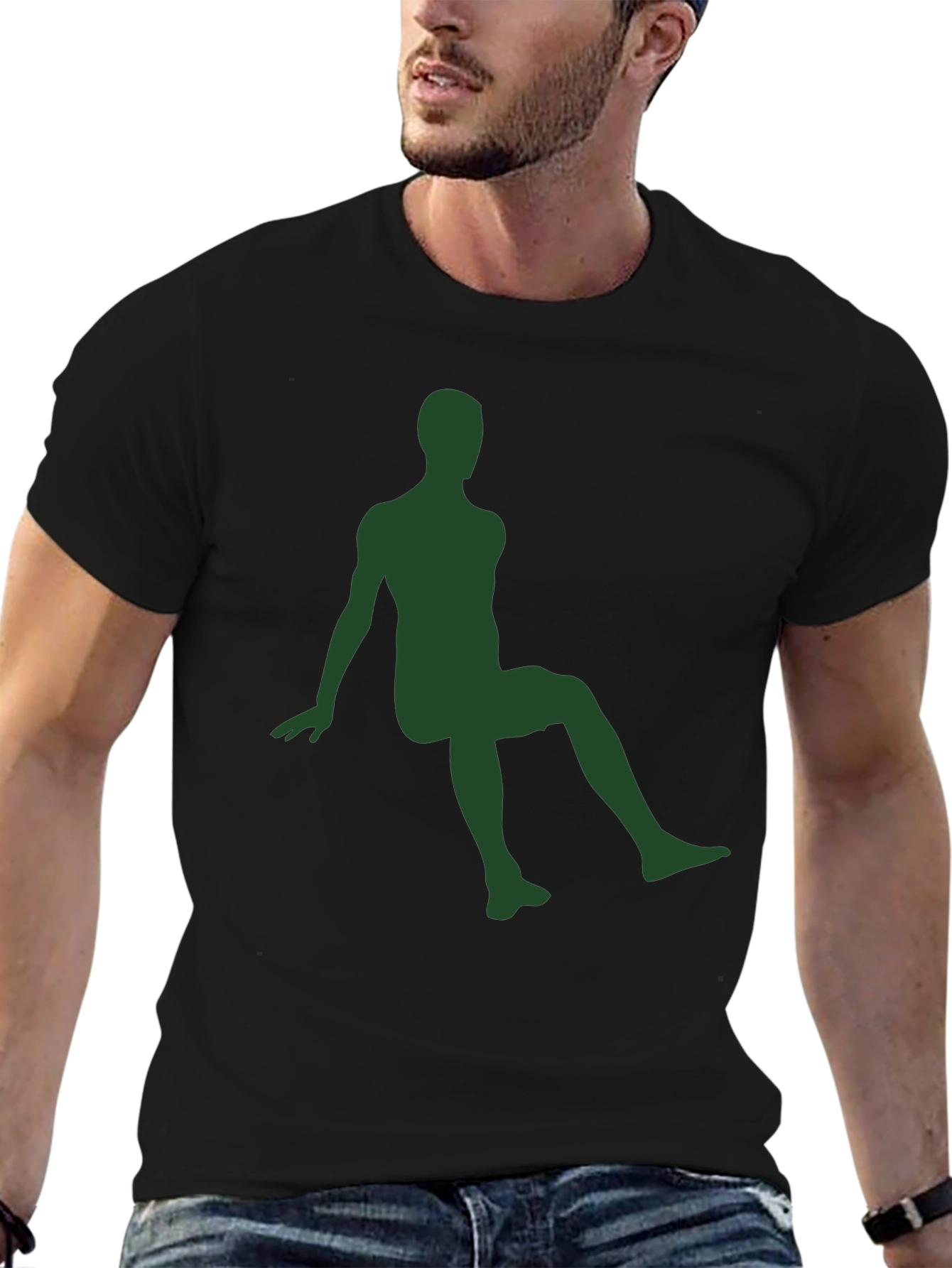Silhouette Graphic Tee - Modern Black Shirt