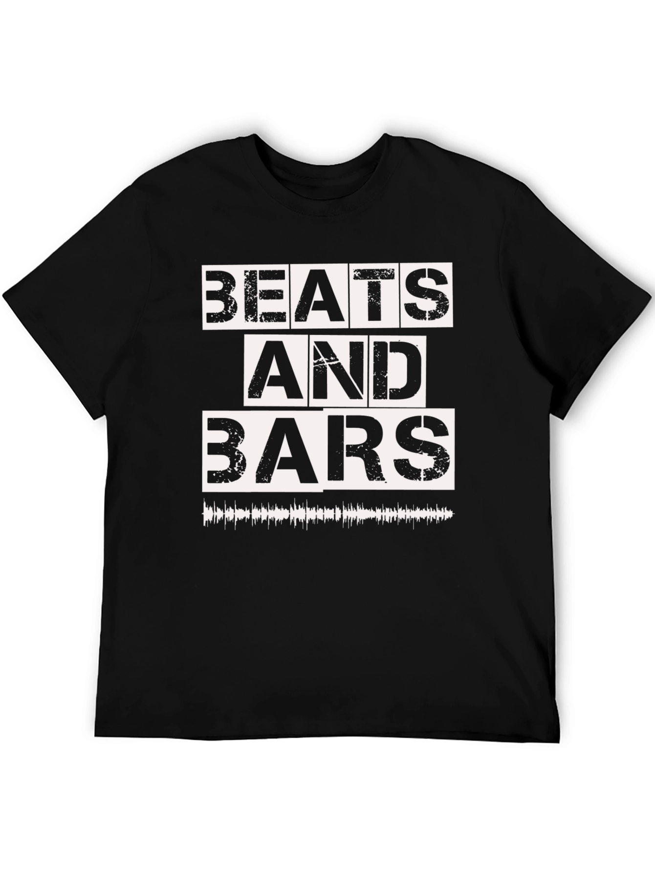 Beats and Bars Black Graphic T-Shirt