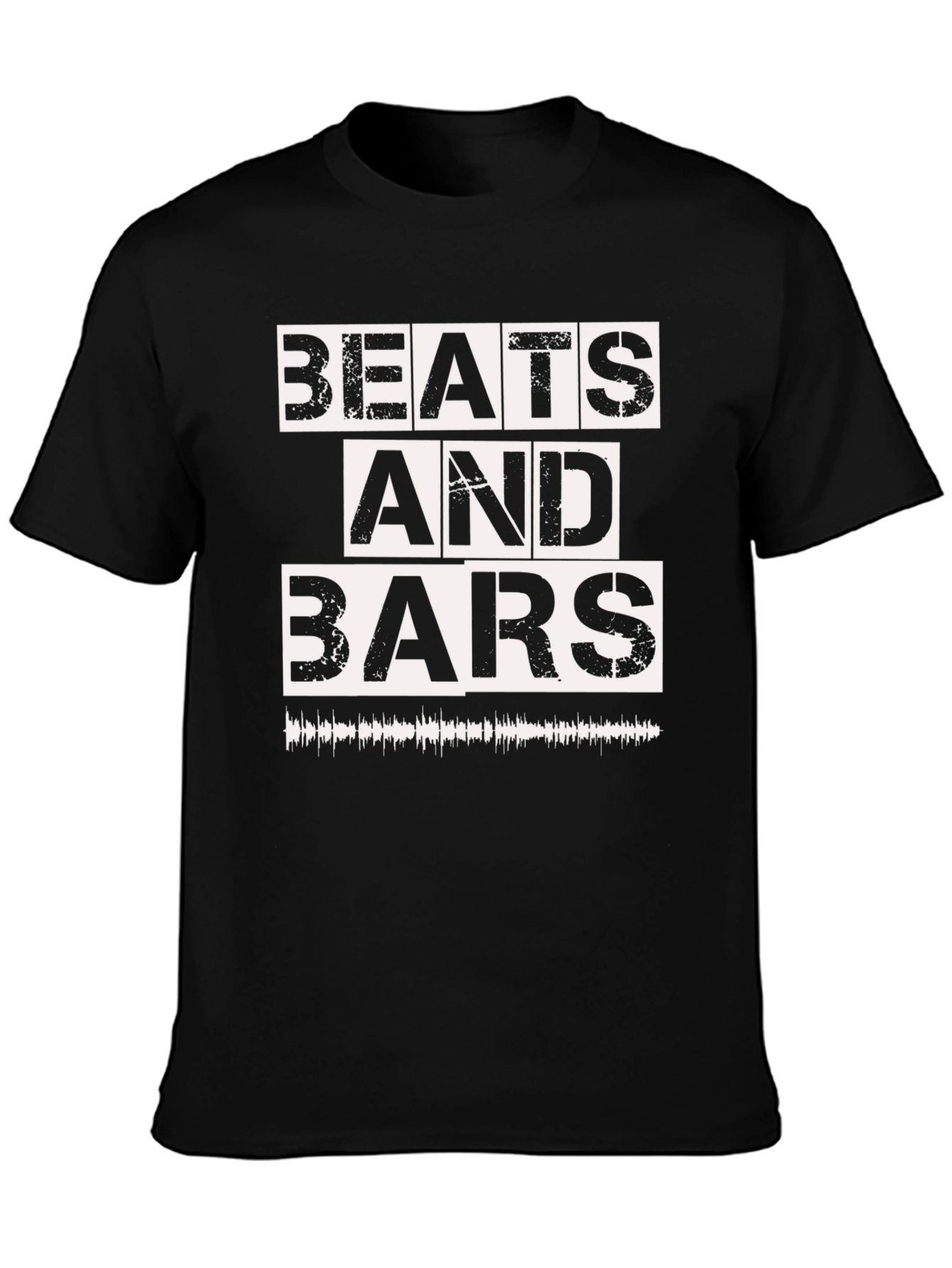 Beats and Bars Black Graphic T-Shirt