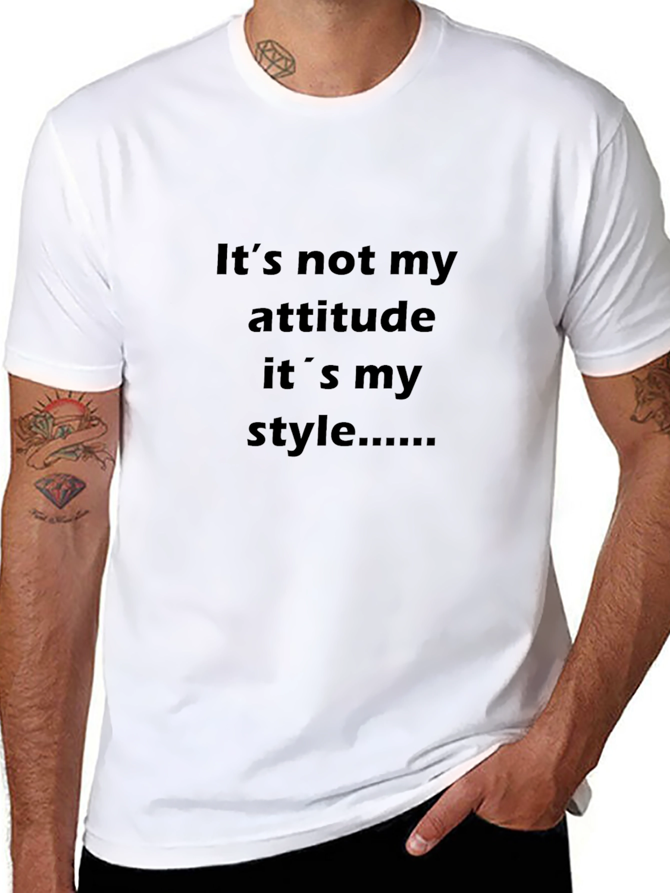 Attitude Style Graphic Print Tee - Trendy Casual Top