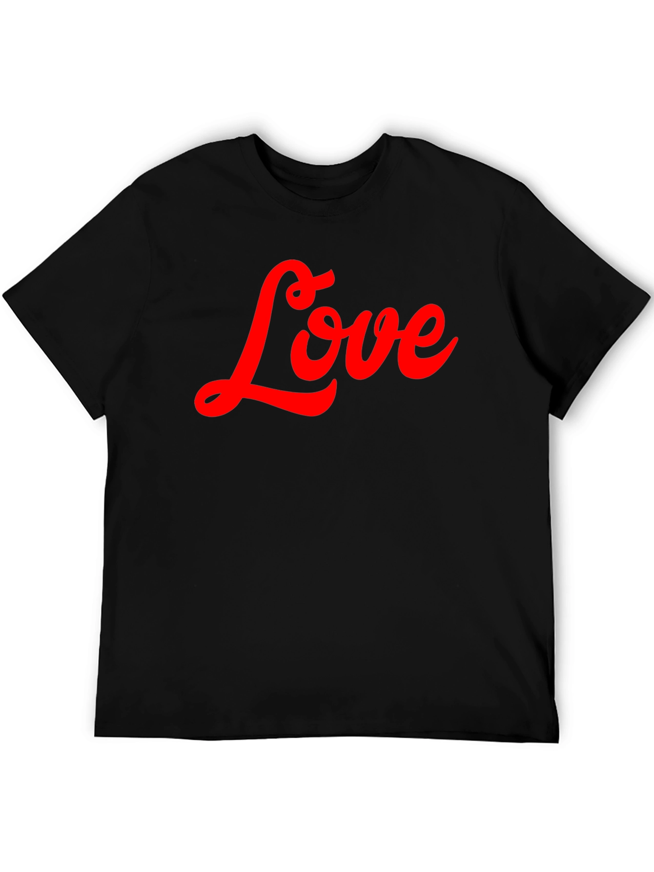 Love Script T-Shirt - Stylish Black Tee