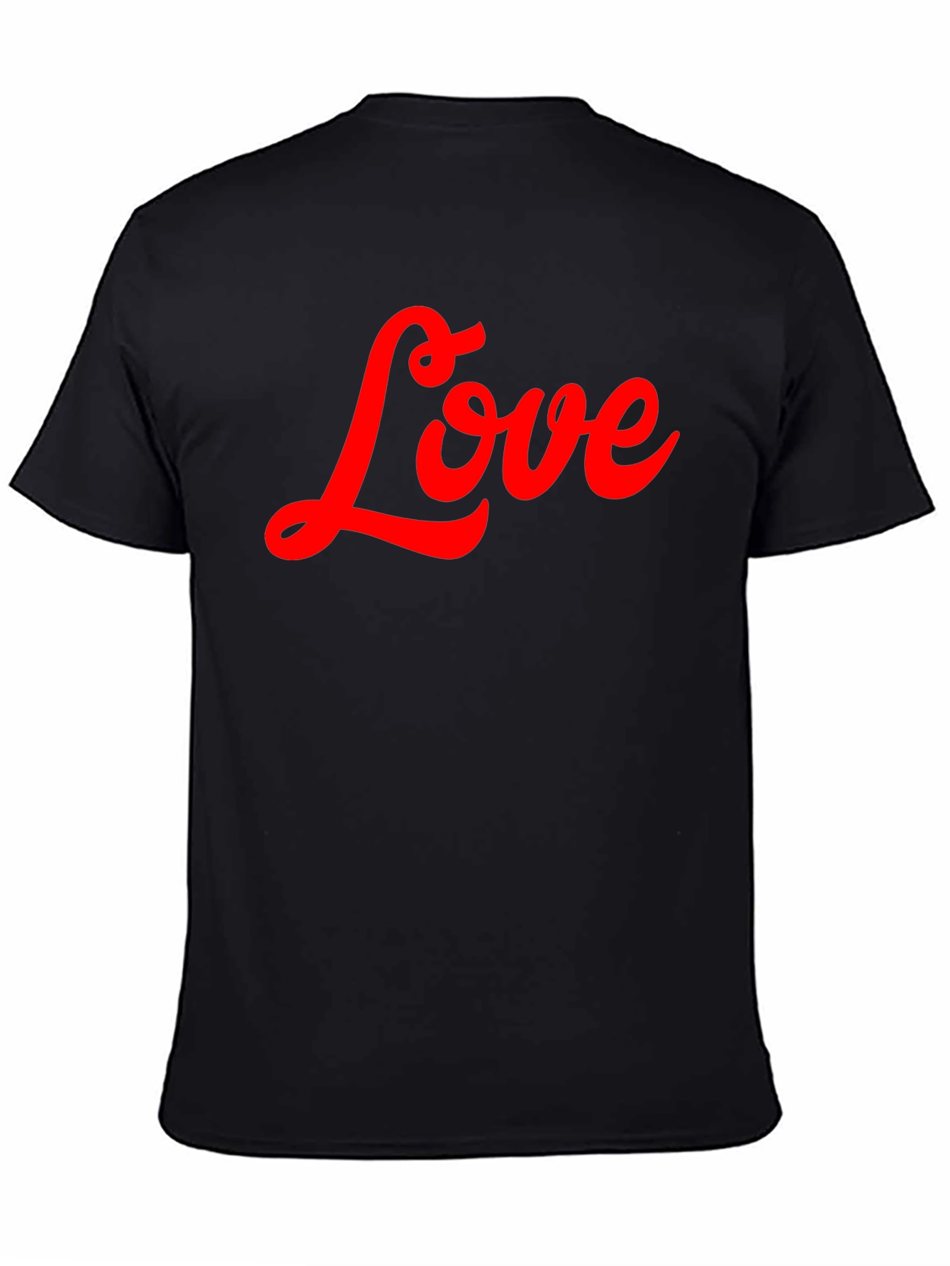 Love Script T-Shirt - Stylish Black Tee