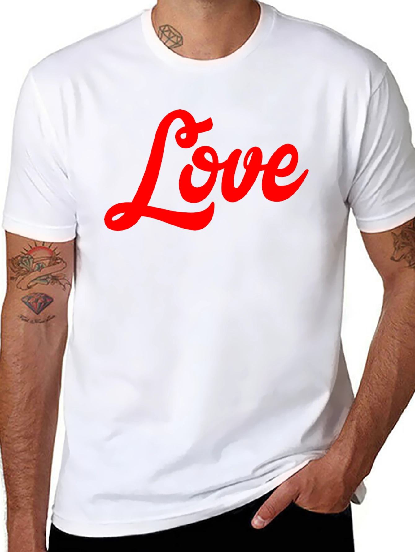 Love Script T-Shirt - Stylish Black Tee