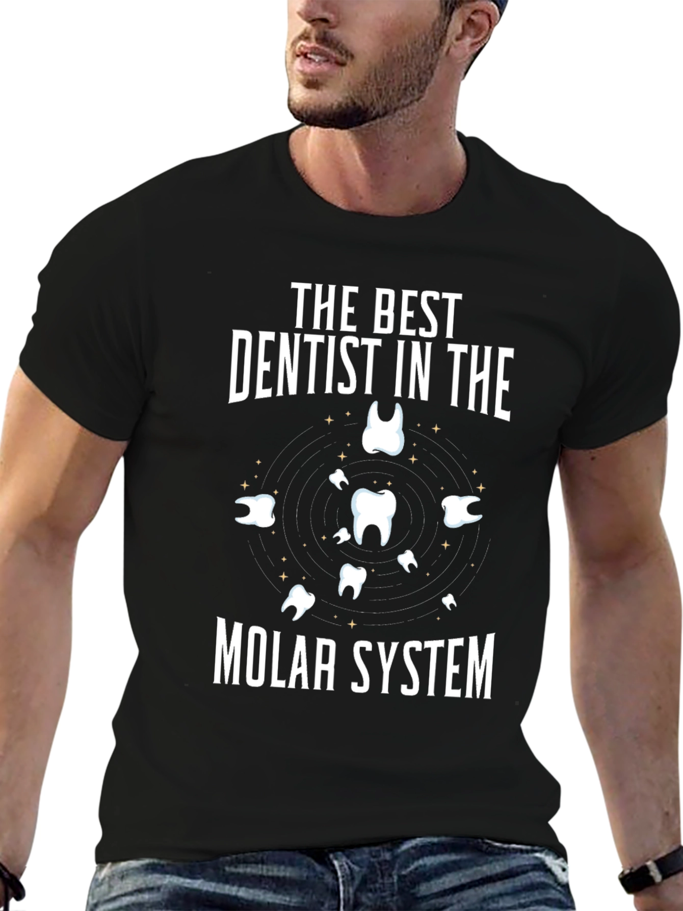 Dentist T-Shirt: Best in the Molar System Funny Tee