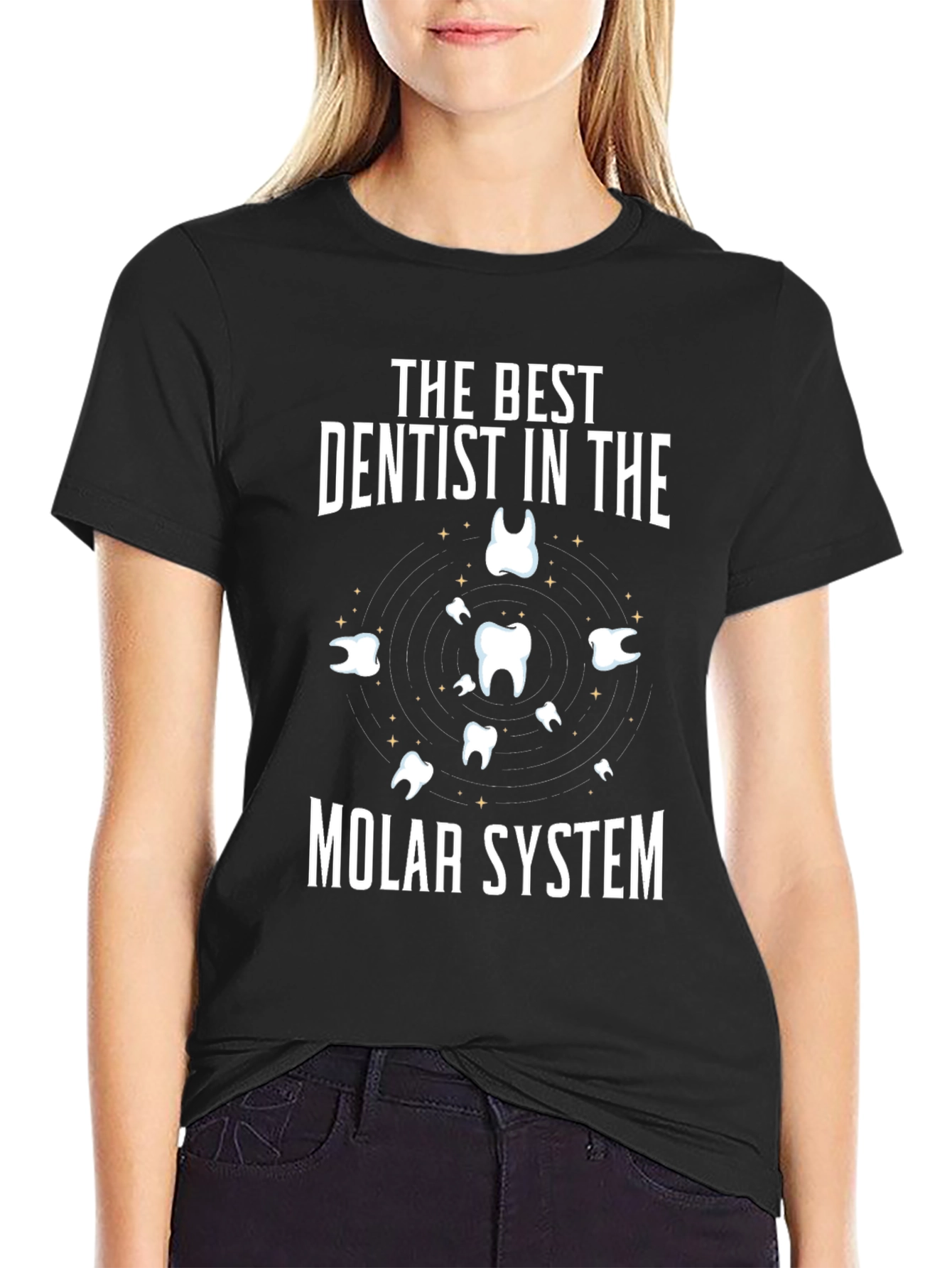 Dentist T-Shirt: Best in the Molar System Funny Tee