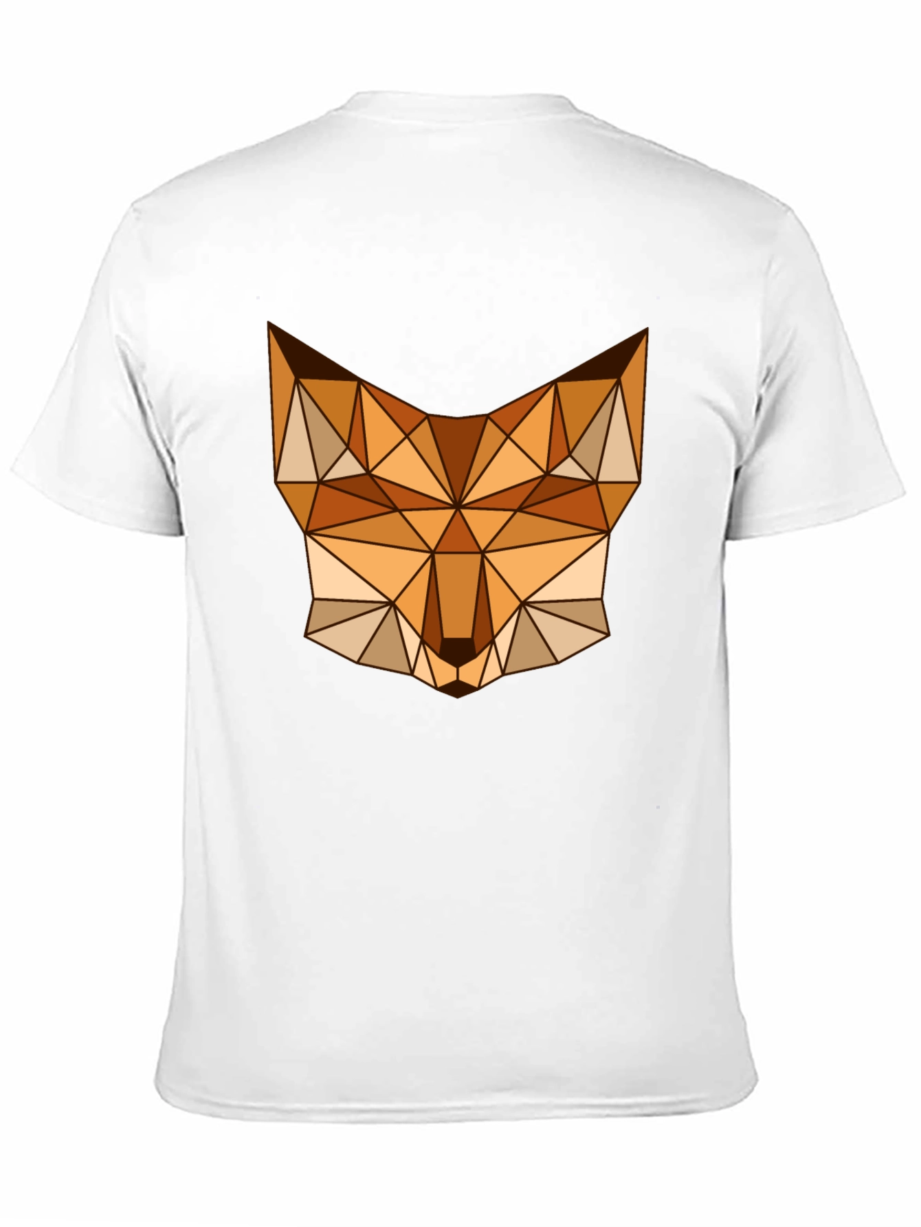 Geometric Fox Graphic Tee - Stylish Mens Black T-Shirt