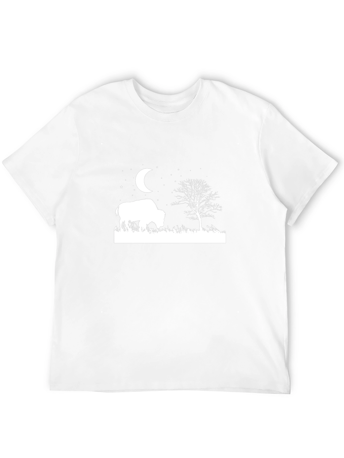 Buffalo Moon Mens Black Graphic T-Shirt