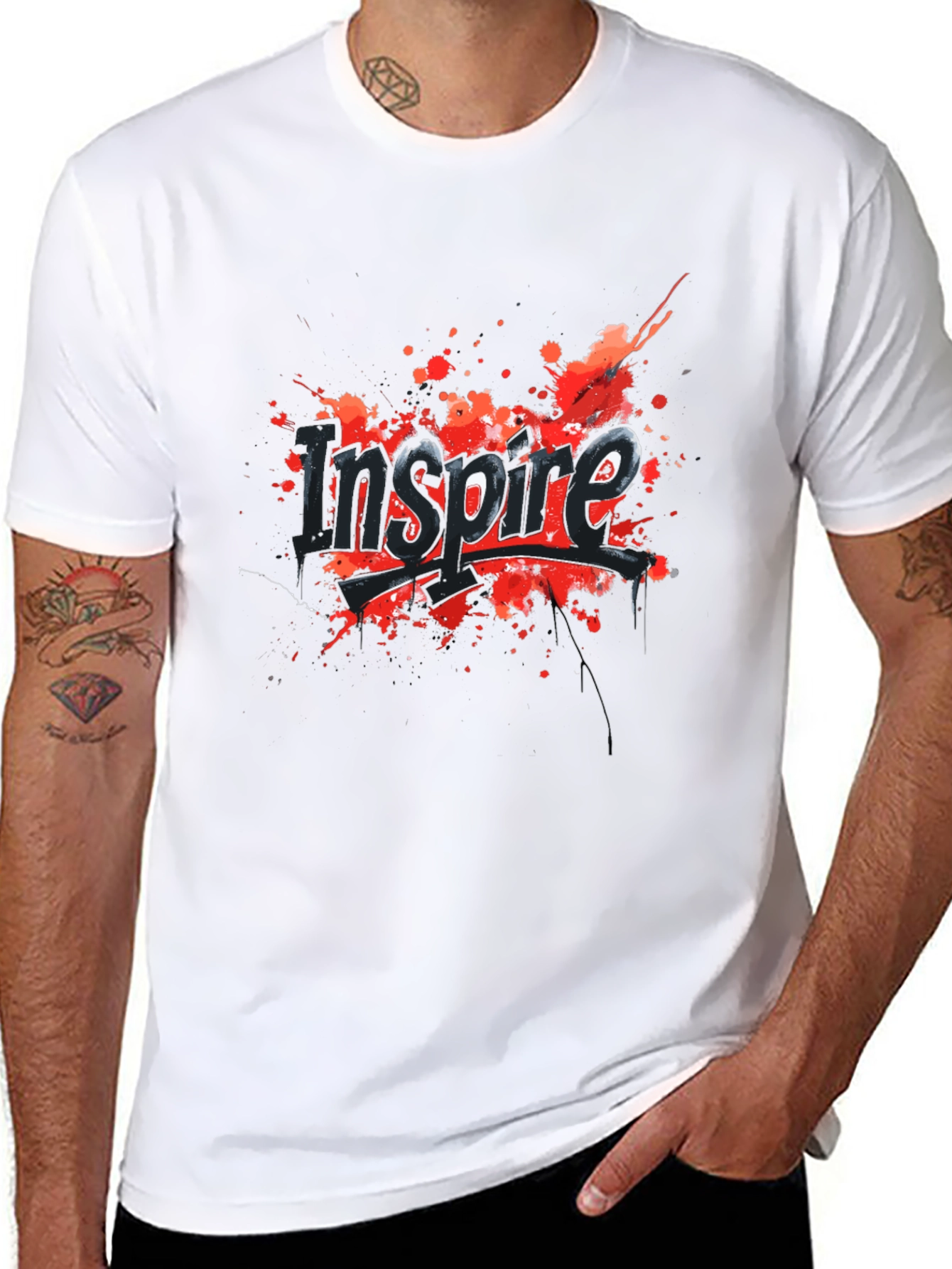 Inspire Graphic Tee - Black Cotton Blend